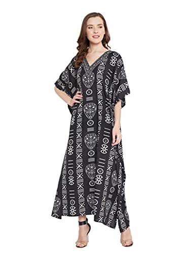 Black Geometric Pattern Caftan
