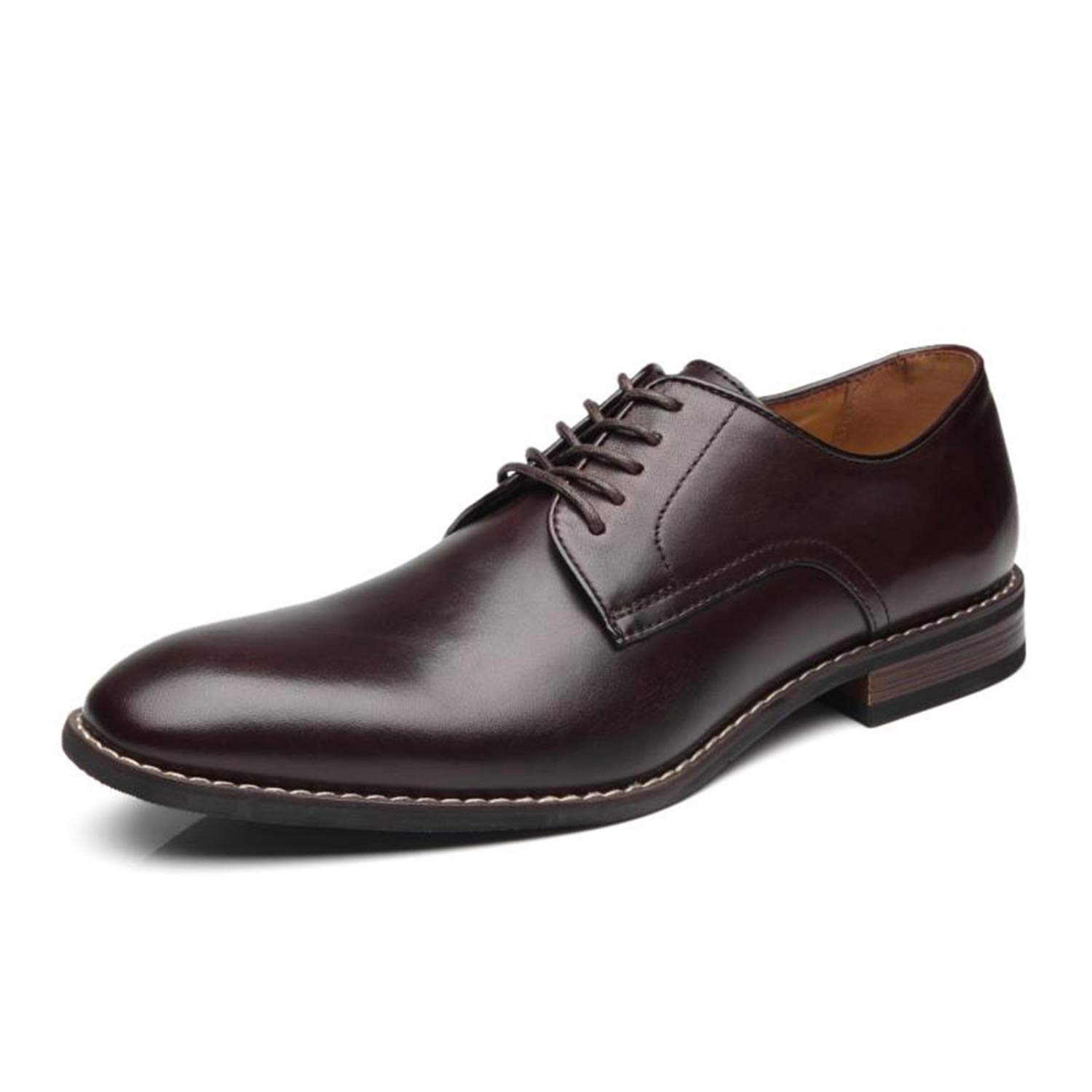 La Milano Men's Leather Oxford Dress Shoes - Classic Lace-Up Formal Business Shoes for Men | Comfortable & Stylish for Office, Weddings & Special Occasions