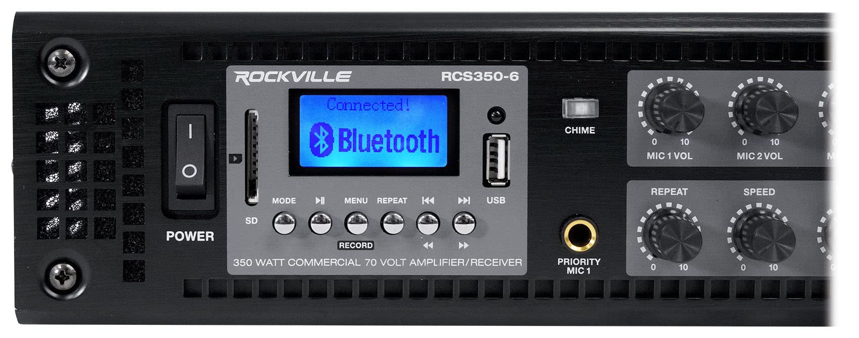 Rockville 6-Zone Home Audio Receiver with (6) 3.5