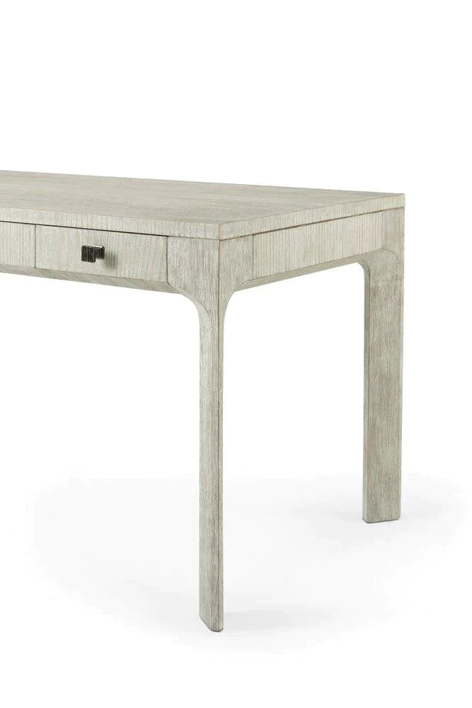 Breeze Desk in Seasalt White Finish - Modern Home Office Desk for Small Spaces, Work from Home & Study - Perfect for Apartments, Dorm Rooms & Cozy Workspaces