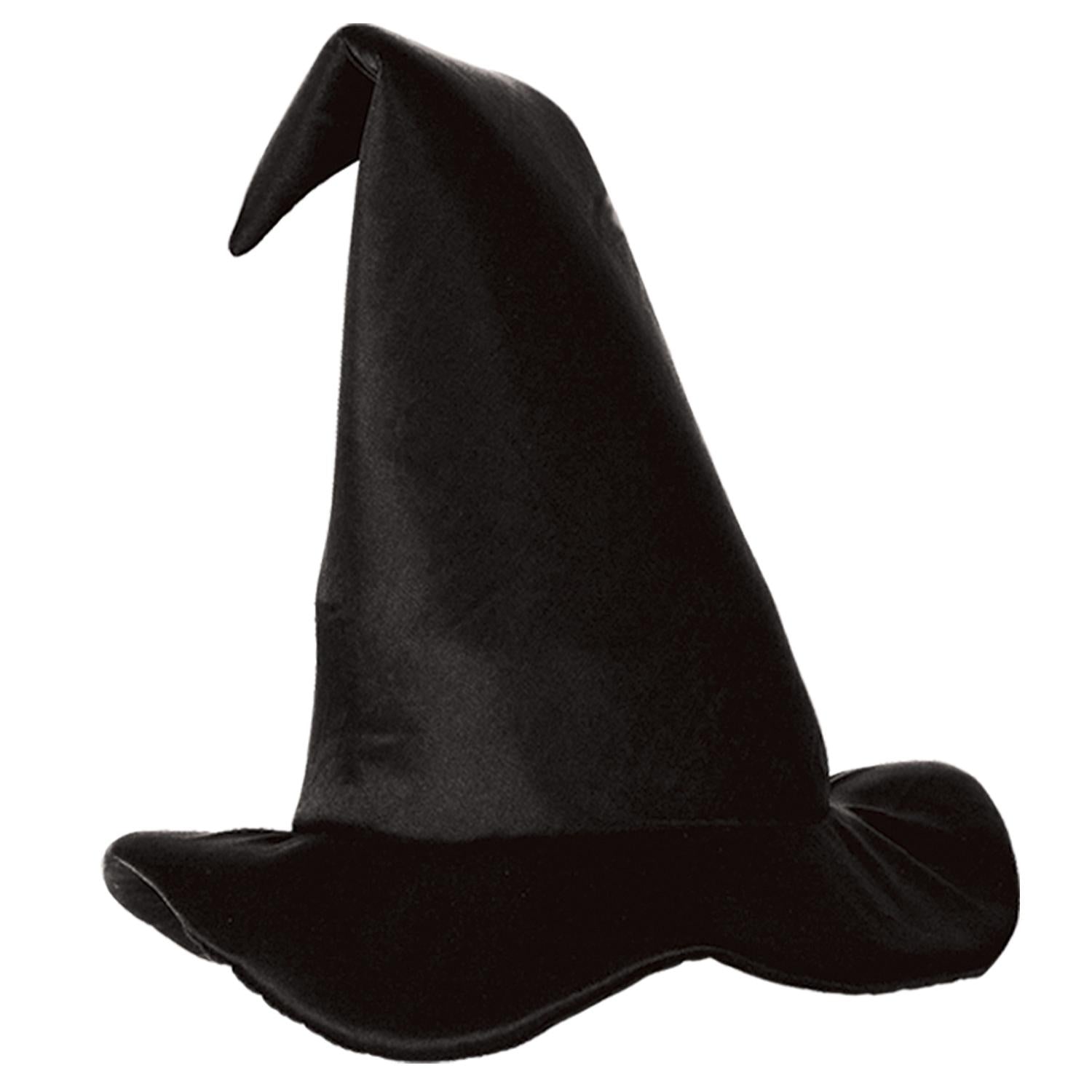 12 Pack Beistle Halloween Satin Soft Black Witch Hat - Premium Costume Accessories for Witch, Warlock & Gothic Cosplay - Perfect for Halloween Parties, Themed Events & Photo Shoots