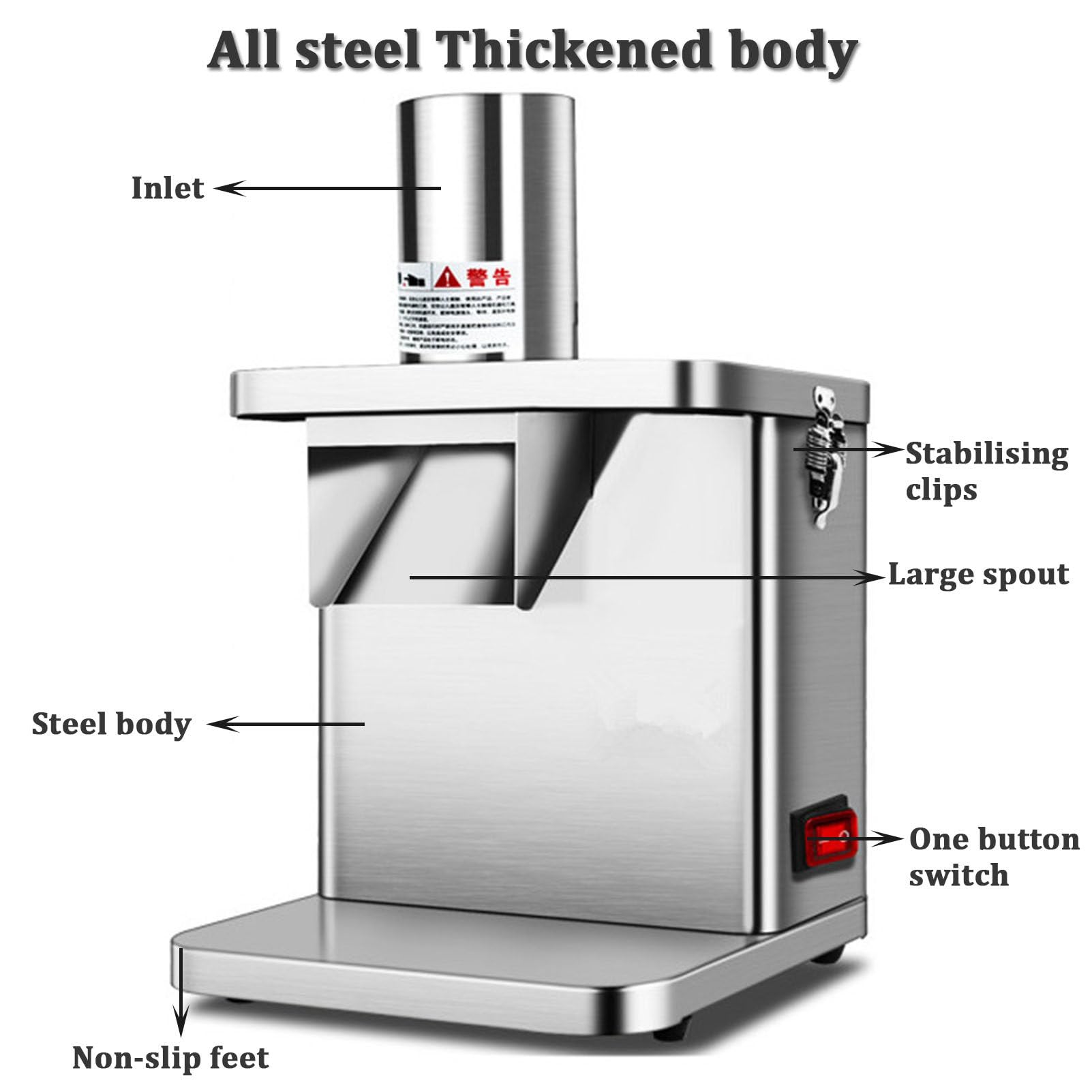 Commercial Electric Vegetable Dicer - Heavy Duty Stainless Steel Fruit & Vegetable Cutting Machine for Carrots, Potatoes, Onions | Perfect for Restaurants, Catering & Food Processing Businesses