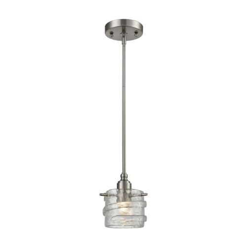 Elk Home D3898 Hiver Single Light Pendant - Modern Farmhouse Ceiling Fixture for Dining Room, Kitchen Island & Entryway Lighting