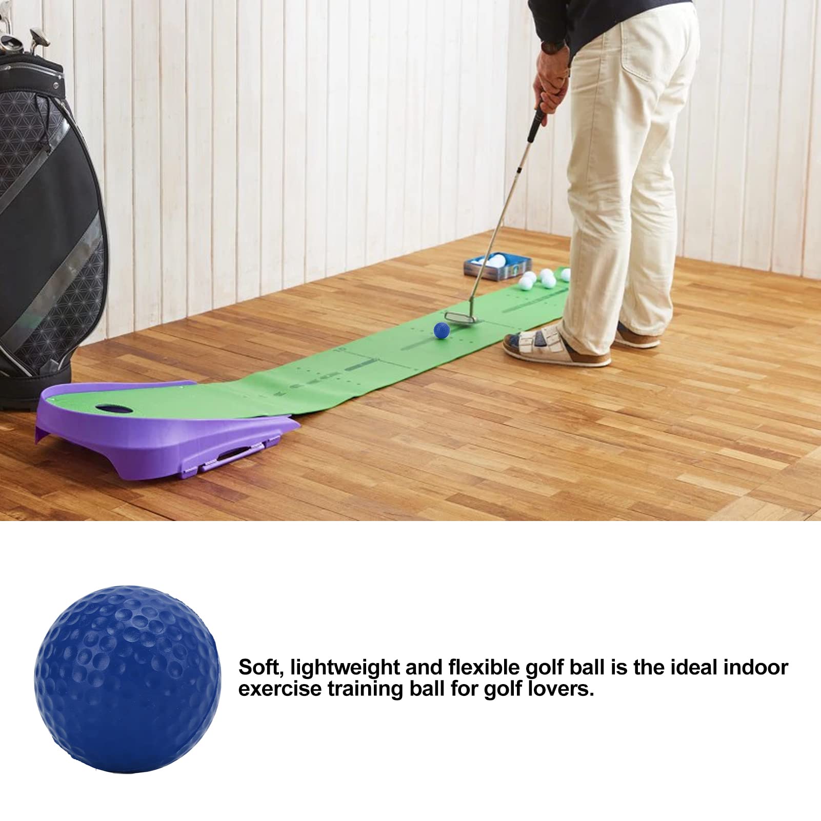 OUKENS 42.5mm PU Foam Golf Practice Balls - 6 Pack Durable Indoor/Outdoor Training Balls for Driving Range, Backyard, and Sports Fitness | High Flexibility Flight Golf Balls for Beginners & Professionals