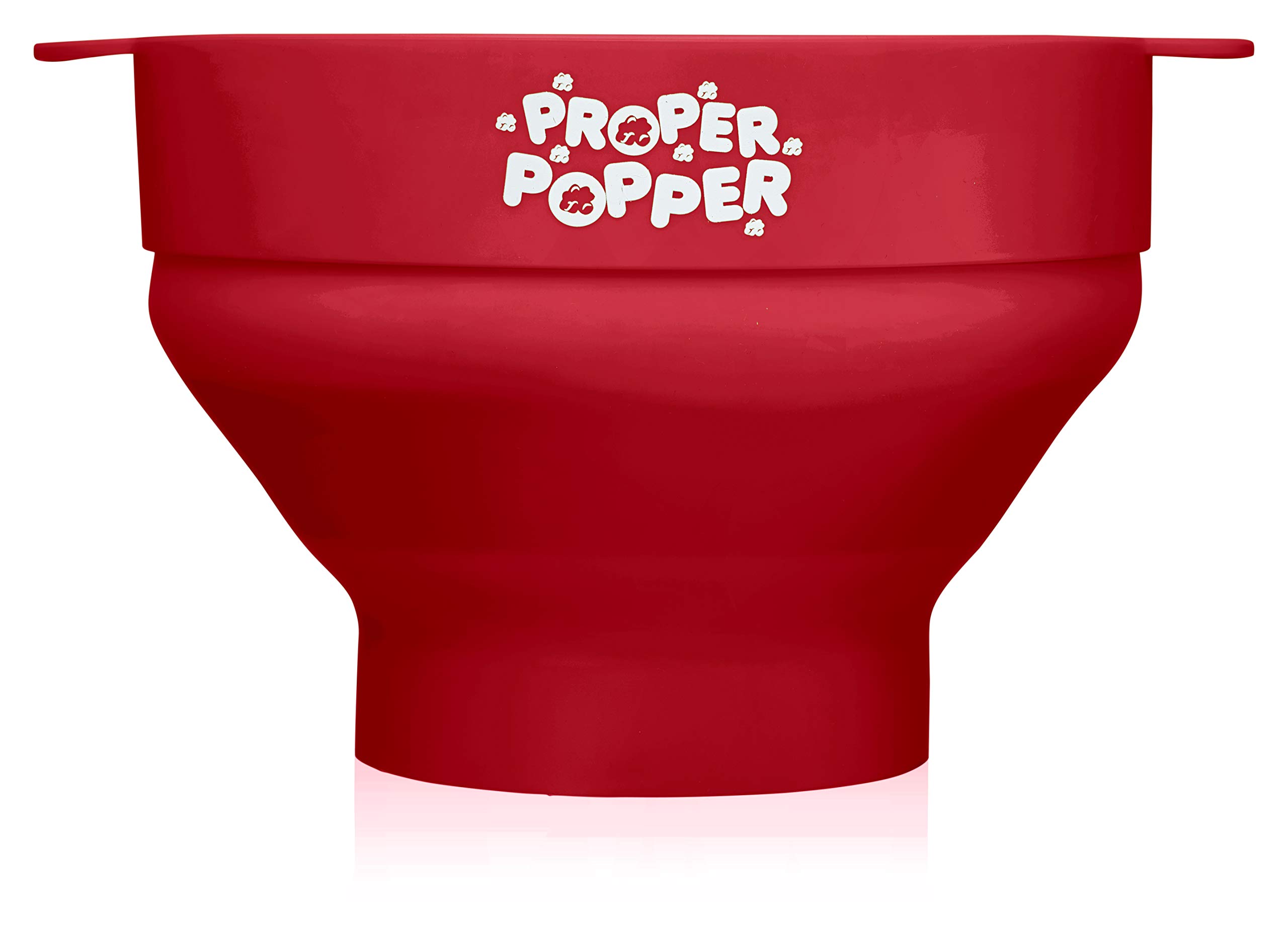 Original Silicone Microwave Popcorn Popper - BPA Free, Collapsible & Dishwasher Safe Popcorn Maker Bowl (Ruby Red) for Movie Nights, Snack Time & Healthy Family Snacking