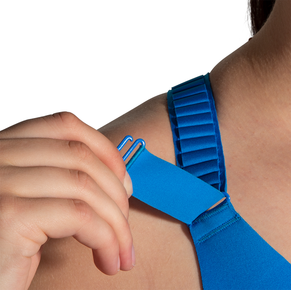 Women's Dare Racerback Run Bra 2.0 - High Impact Sports Bra for Running & Workouts - Breathable & Supportive Activewear (Azure Blue) - Perfect for Gym, Yoga & High-Intensity Training
