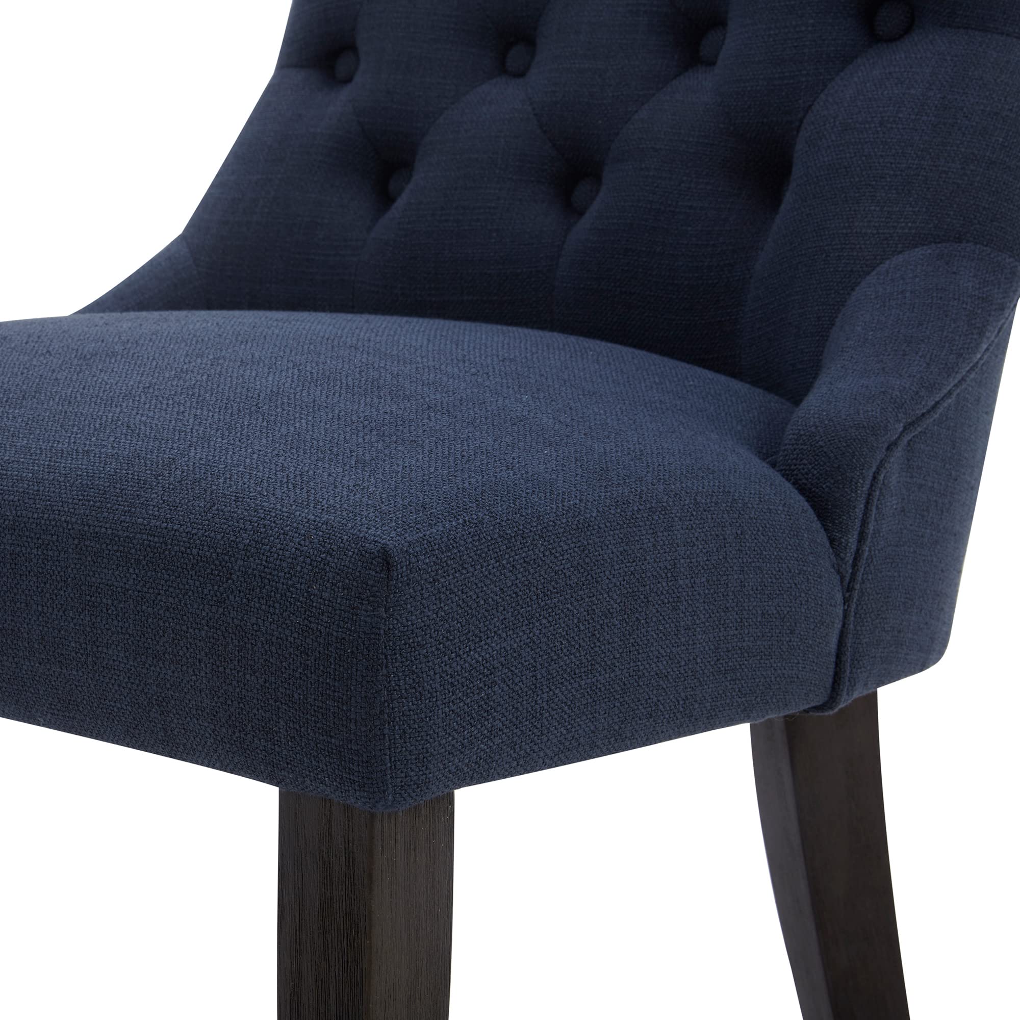 CHITA Farmhouse Tufted Dining Chairs Set of 2 - Modern Upholstered High Back Fabric Dining Room Chairs in Insignia Blue - Perfect for Kitchen, Dining Room & Farmhouse Decor