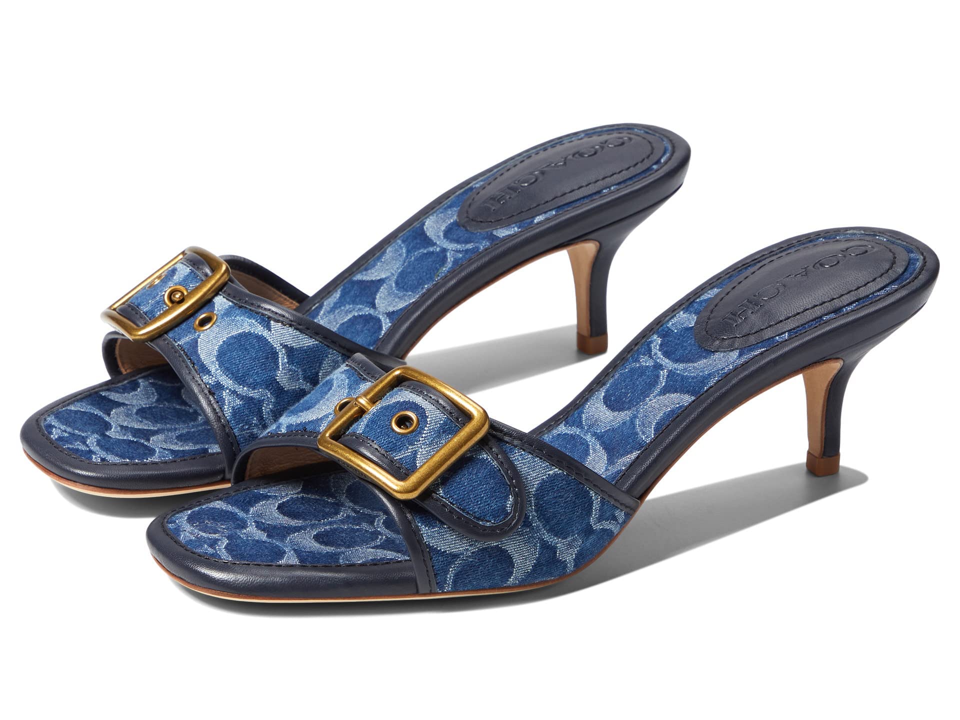 COACH Margot Denim Sandals for Women - Stylish Comfortable Summer Slides - Perfect for Beach, Vacation & Casual Outings