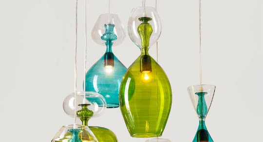 Modern Green Glass Pendant Lights for Dining Room, Kitchen Island & Living Room Ceiling | Stylish Hanging Light Fixture for Home Decor | Perfect for Farmhouse, Industrial & Contemporary Interior Design