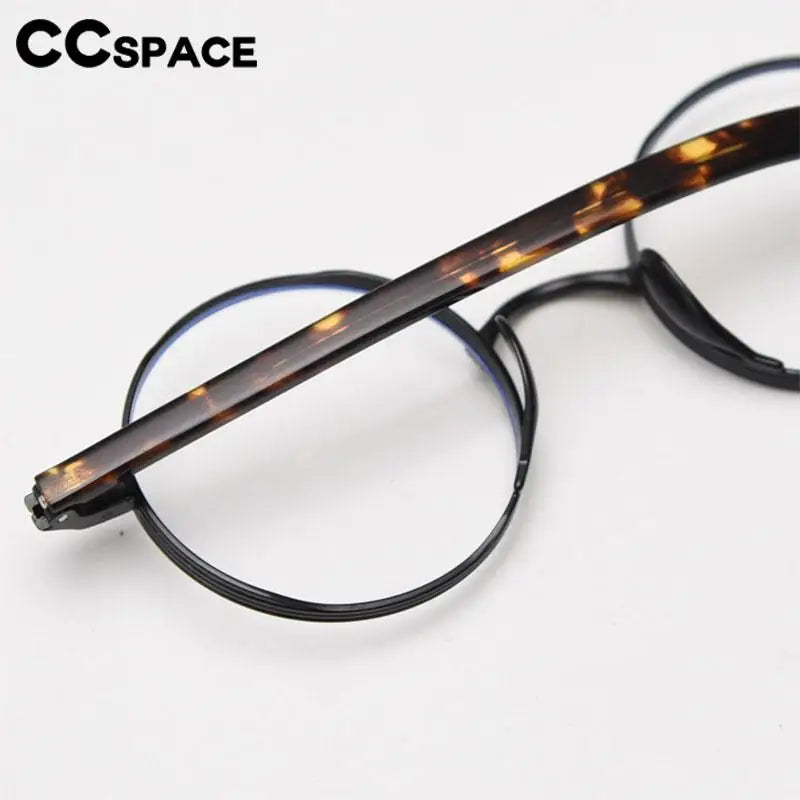 CCspace Unisex Full Rim Round Alloy Reading Glasses R57517 - Lightweight & Durable Eyewear for Reading, Working & Computer Use