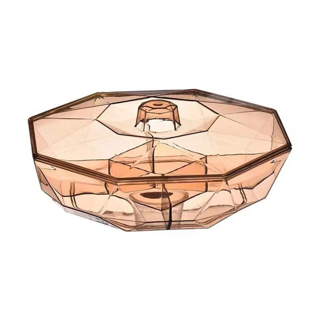 Premium Walnut Wood 5-Compartment Snack Tray - Transparent Candy & Nut Storage Box for Dried Fruits, Nuts, Chocolates - 27.5x10cm Kitchen Organizer | Perfect for Weddings, Parties, Home & Office Use