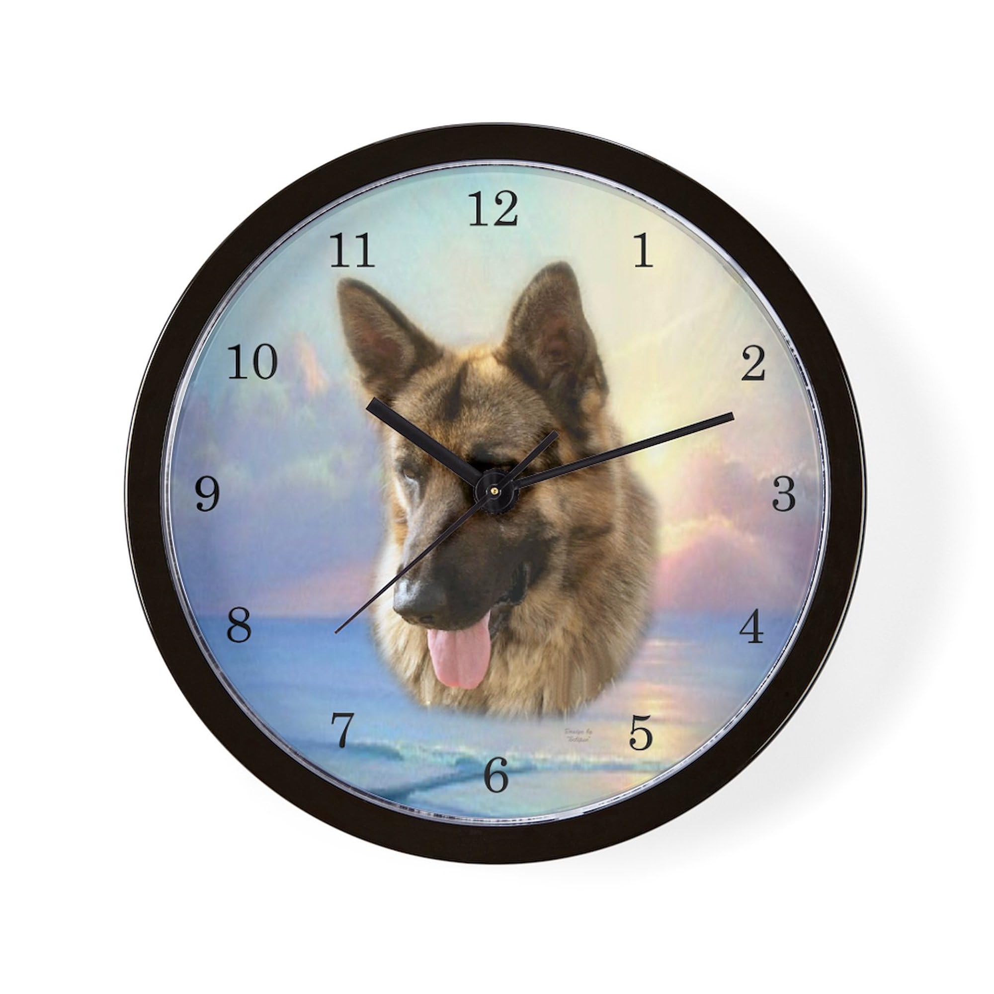 German Shepherd Wall Clock - 10 Inch Decorative Clock for Living Room, Kitchen, or Office | Perfect Pet Lover Gift & Home Decor