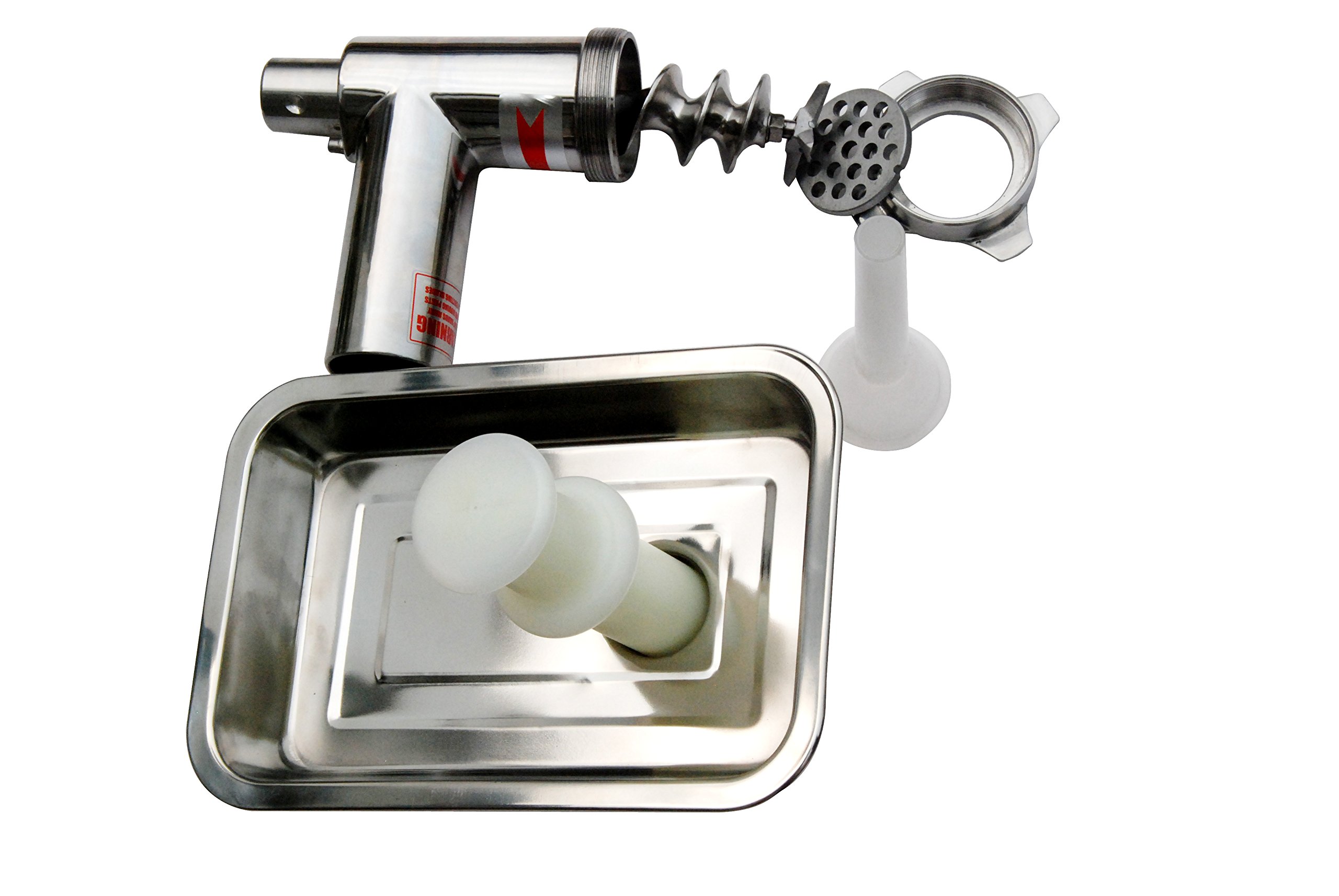 TC Series 8# Commercial Stainless Steel Grinder Head (TC8-head) - Heavy Duty Meat Grinder Attachment for Restaurants, Butcher Shops & Home Kitchens