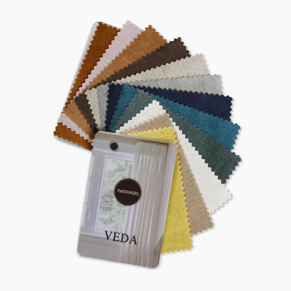 Veda Cotton Velour Booklet - 12 Vibrant Colors | Soft & Durable Fabric Swatches for Sewing, Quilting & DIY Crafts | Perfect for Fashion Designers & Textile Artists
