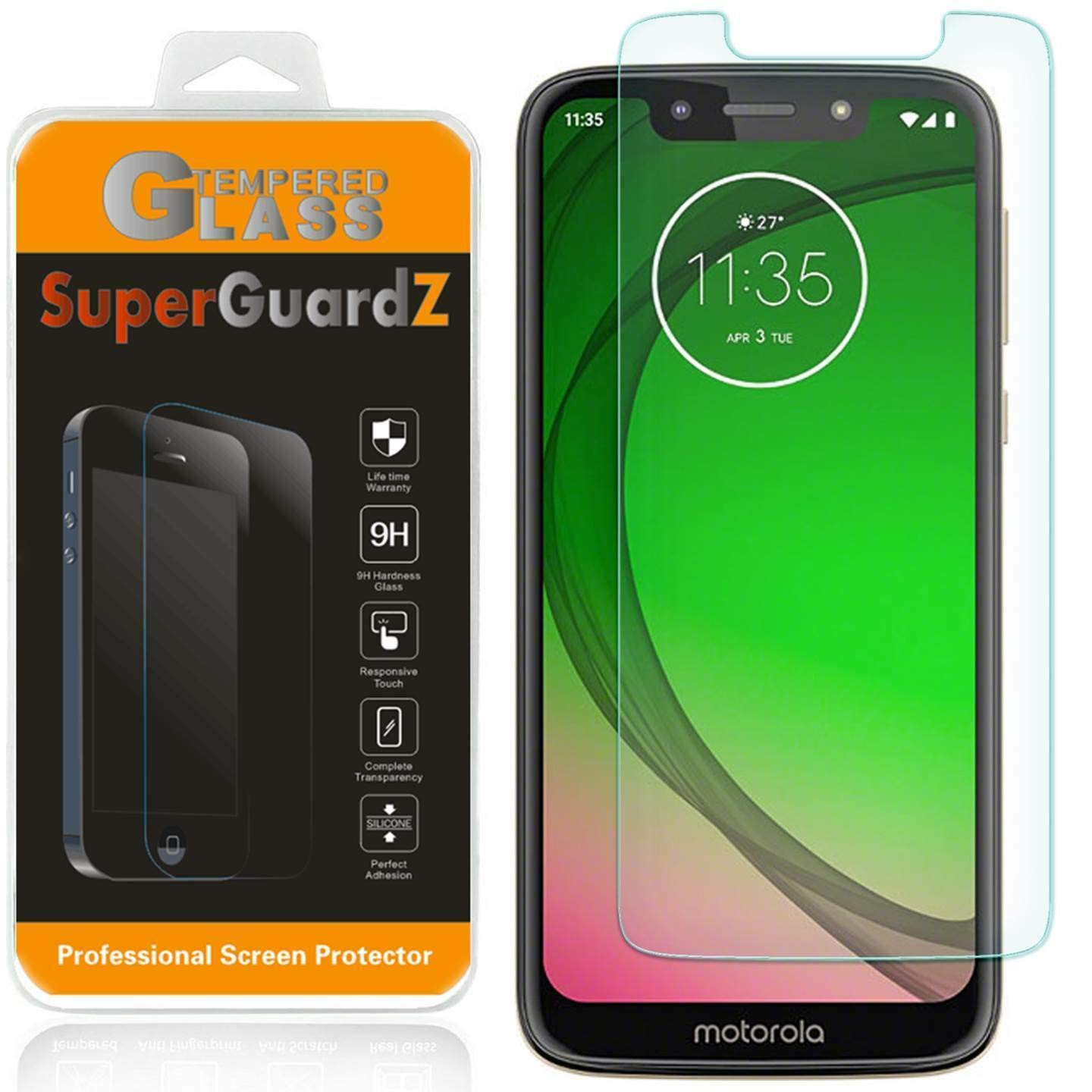 SuperGuardZ [3-Pack] Tempered Glass Screen Protector for Motorola Moto G7 Play/Moto G7 Optimo (XT1952DL) - 9H Hardness, 0.3mm Ultra-Thin, Anti-Scratch, Anti-Bubble, Anti-Fingerprint - Lifetime Replacement - Perfect for Daily Use, Gaming & Outdoor Activities