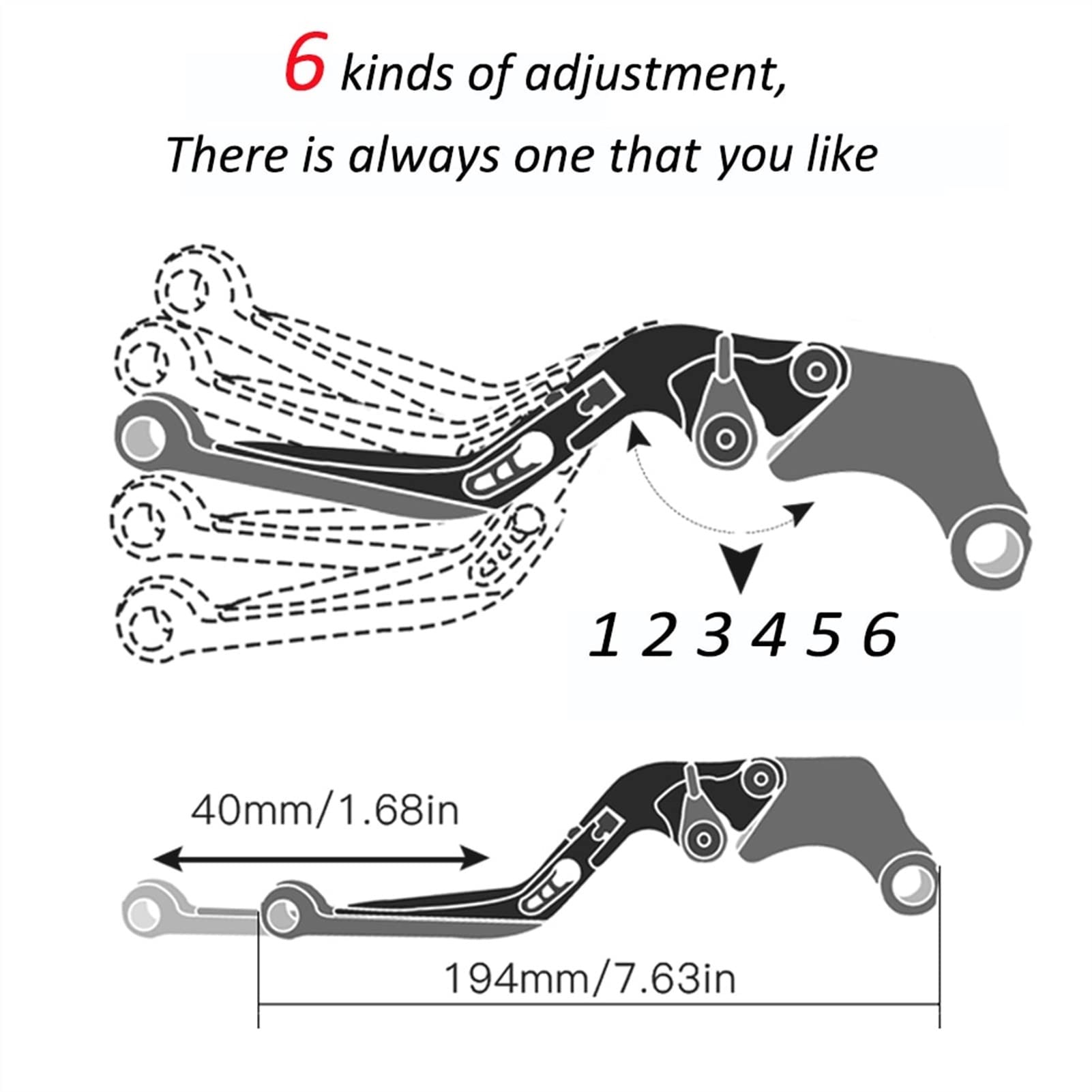 CNC Motorcycle Brake & Clutch Lever Set - Compatible with Yamaha MT07 (2014-2021) - Durable Aluminum Alloy Handlebar Grip Ends - Enhanced Control for Street & Track Riding (Color: A)