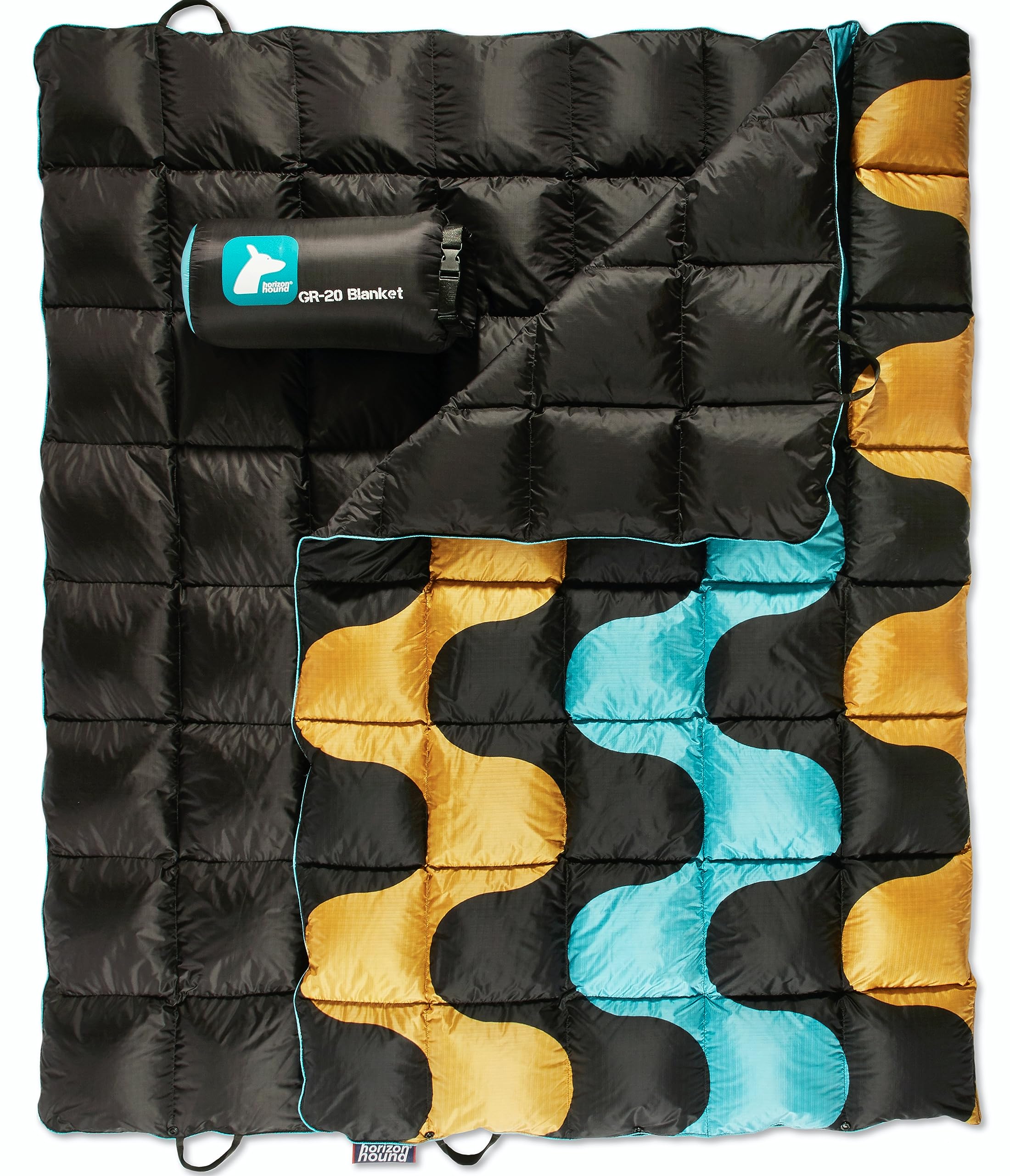 Horizon Hound Down Camping Blanket - Premium Outdoor Travel Quilt for Camping, Hiking & Travel | Sustainable, Insulated, Lightweight & Warm Gear | Water Resistant, Packable & Compact | Perfect for Backpacking, Picnics, Beach Trips & Outdoor Adventures