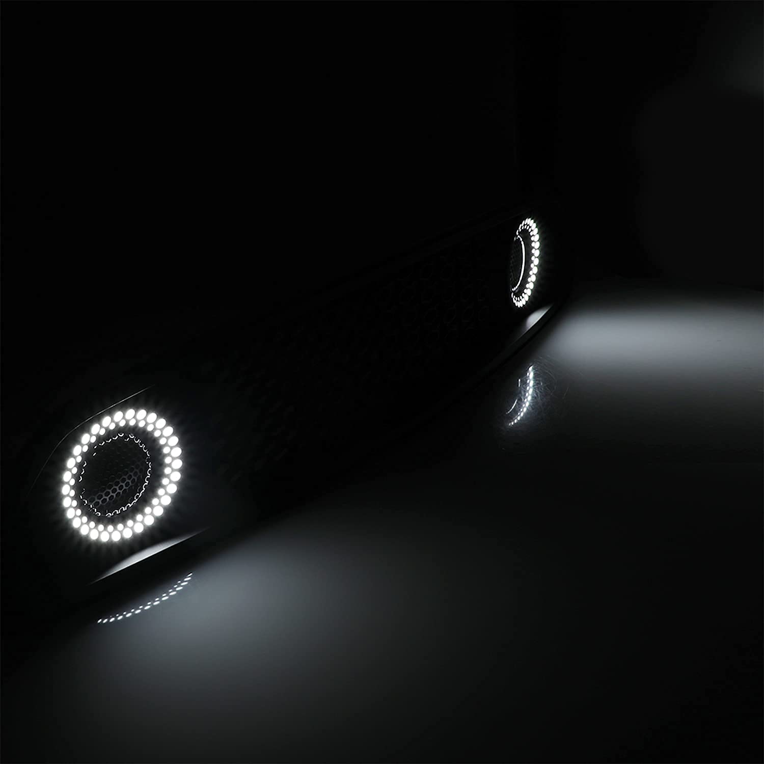 2015-2017 Ford Mustang LED DRL Center Grille Lights - White Accent Vent Lights for Front Bumper & Upper Hood | Nixon Offroad | Perfect for Night Driving & Car Customization