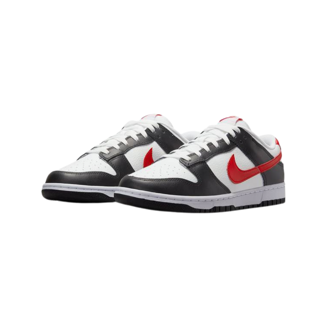 Nike Dunk Low Next Nature GS Sneakers in Smoke Grey & Crimson - Stylish & Comfortable Shoes for Kids, Perfect for School, Sports & Casual Wear