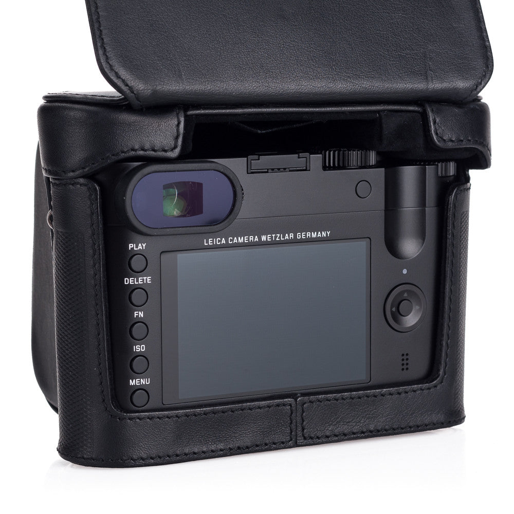 Leica Q Genuine Leather Ever Ready Camera Case - Black | Protective Cover for Leica Q (Typ 116) | Perfect for Travel, Street Photography & Everyday Use