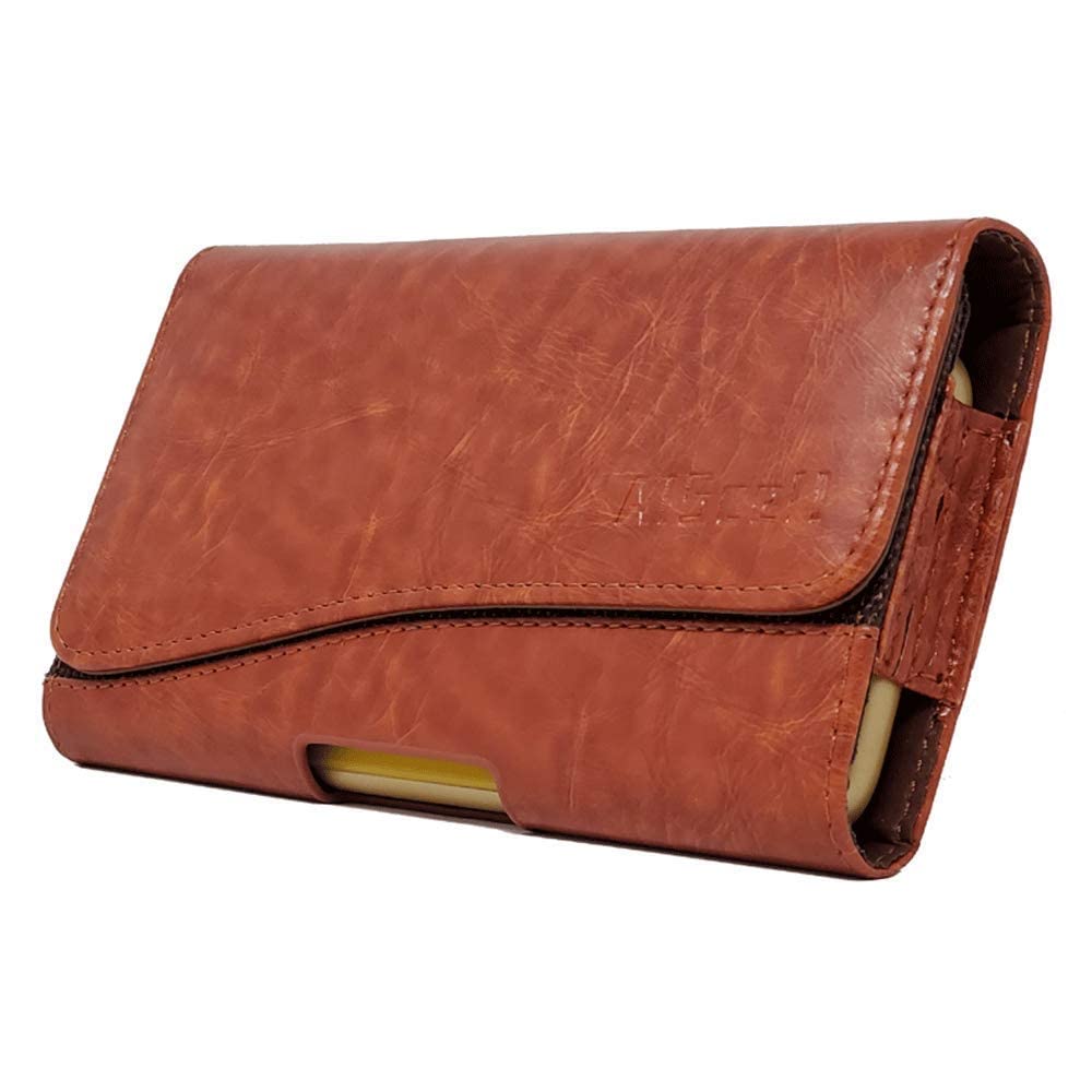 Premium Tan Leather Wallet Pouch Belt Holster Case for Samsung Galaxy S25 Ultra/S25+/A16/A35/A25/A15/S24 Ultra/S24+/S23 Ultra - Slim Fit with Cover On | Perfect for Outdoor Activities, Travel & Daily Use