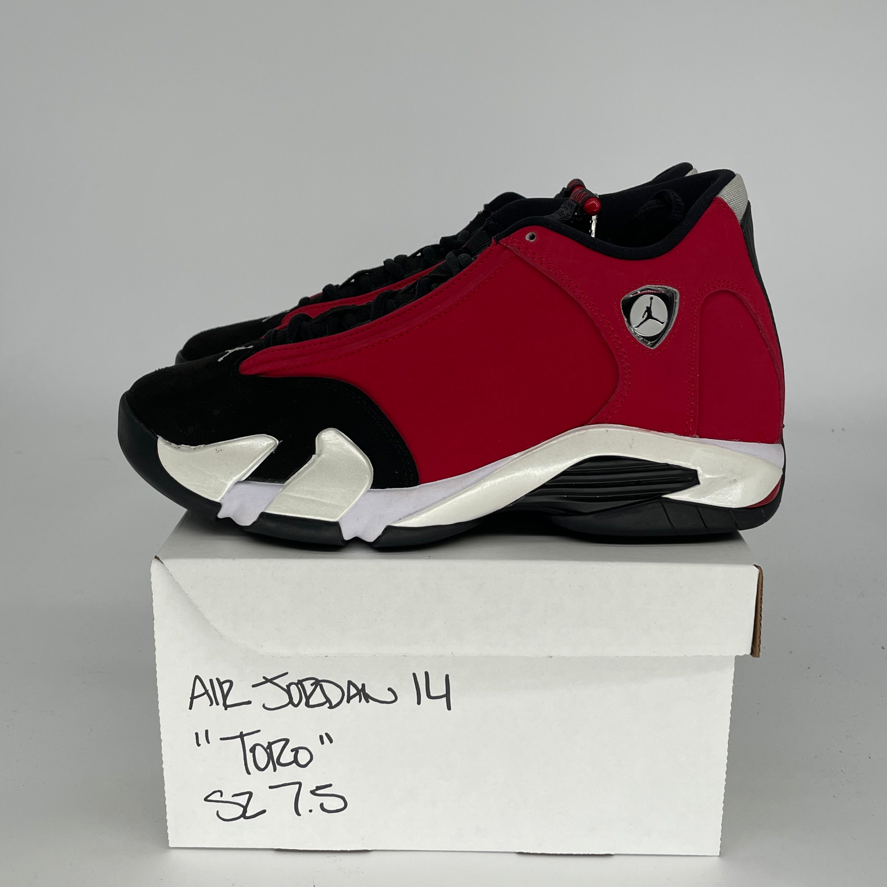 AIR JORDAN 14 Retro Toro Braid Basketball Shoes - Men's Size 7.5/Women's Size 9 - Style Code 487471-006 - Perfect for Streetwear & Court Performance