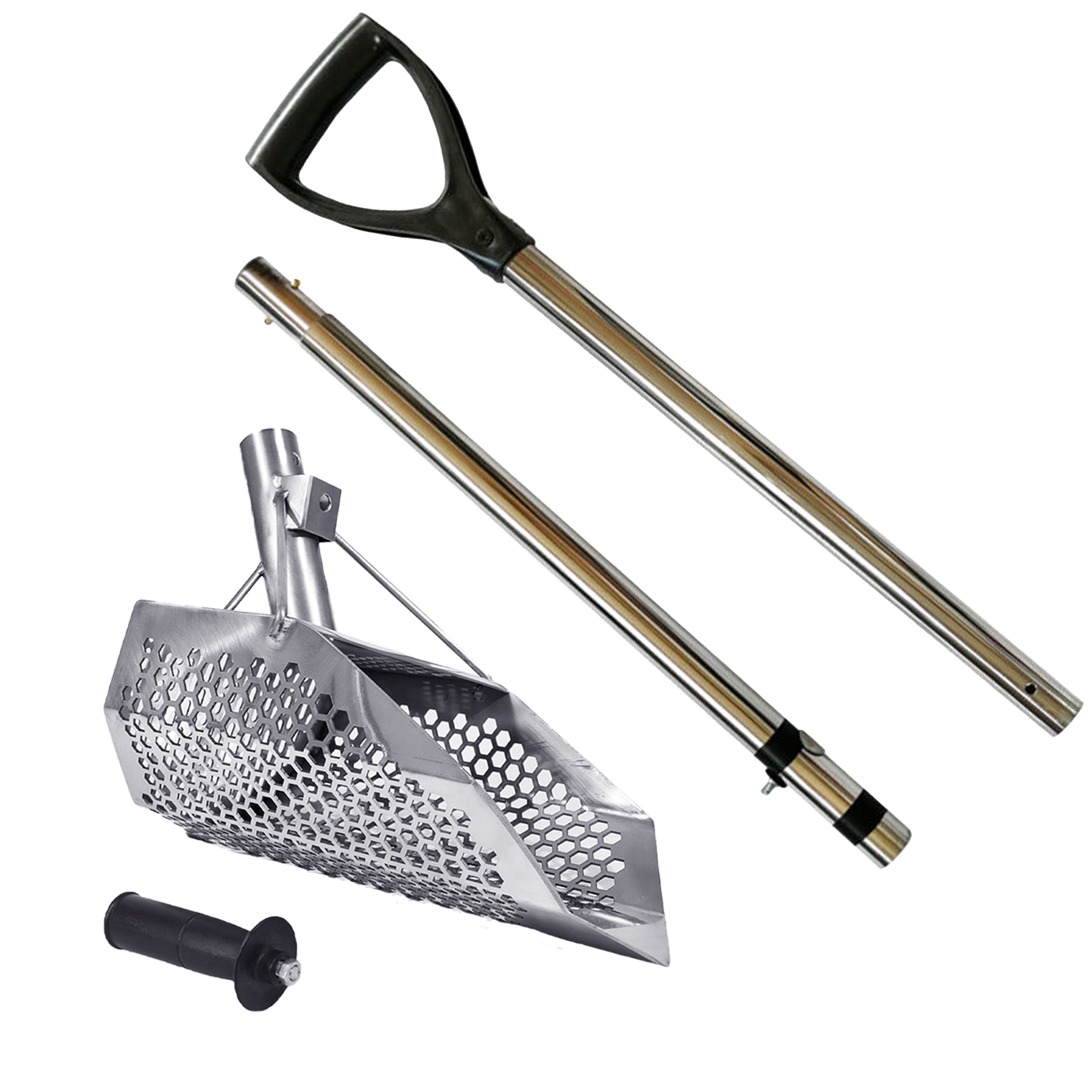 Dune Scoops ProSeries Typhon Beach Sand Scoop - 1.5mm 304 Stainless Steel with 5/7/9mm Combined Holes - Metal Detecting Accessories for Treasure Hunting at Beach, Shoreline & Desert