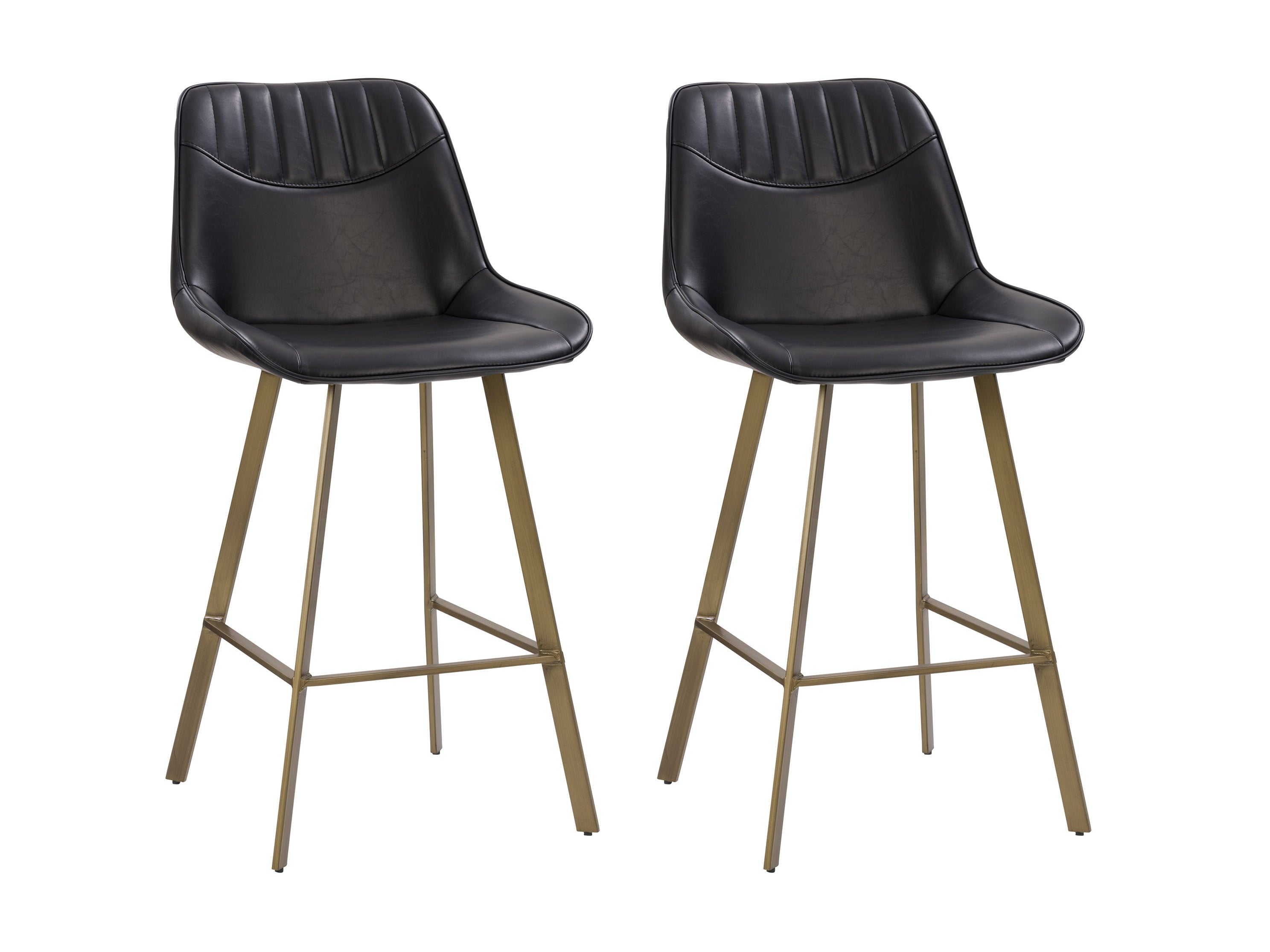 Rustic Farmhouse Bar Stools - Wooden Counter Height Stools with Back Support for Kitchen Island, Breakfast Nook & Home Bar Decor