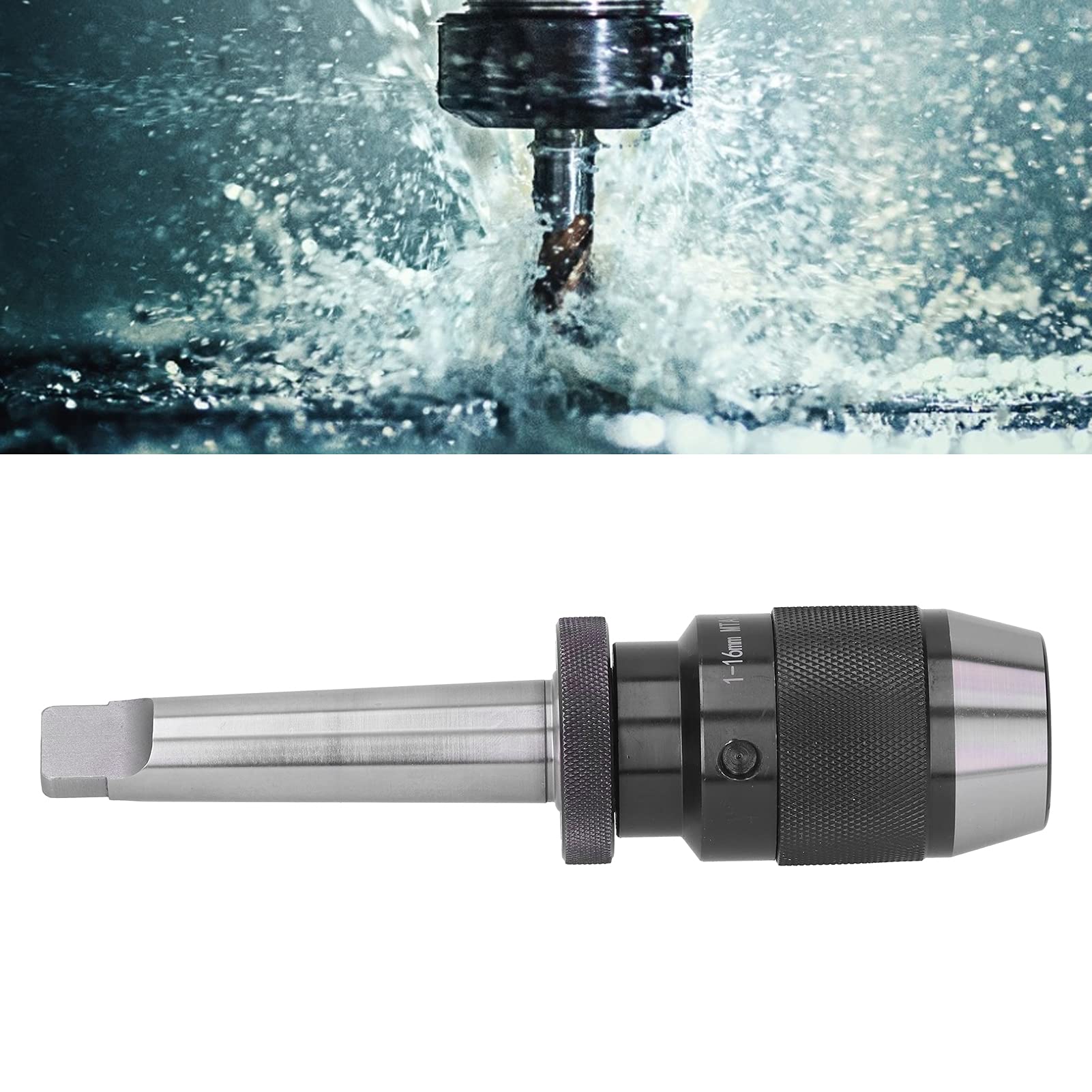 Keyless Drill Chuck for Straight Shank - High Accuracy Self-Locking for Center Drills & Reamers - Workshop & DIY Use