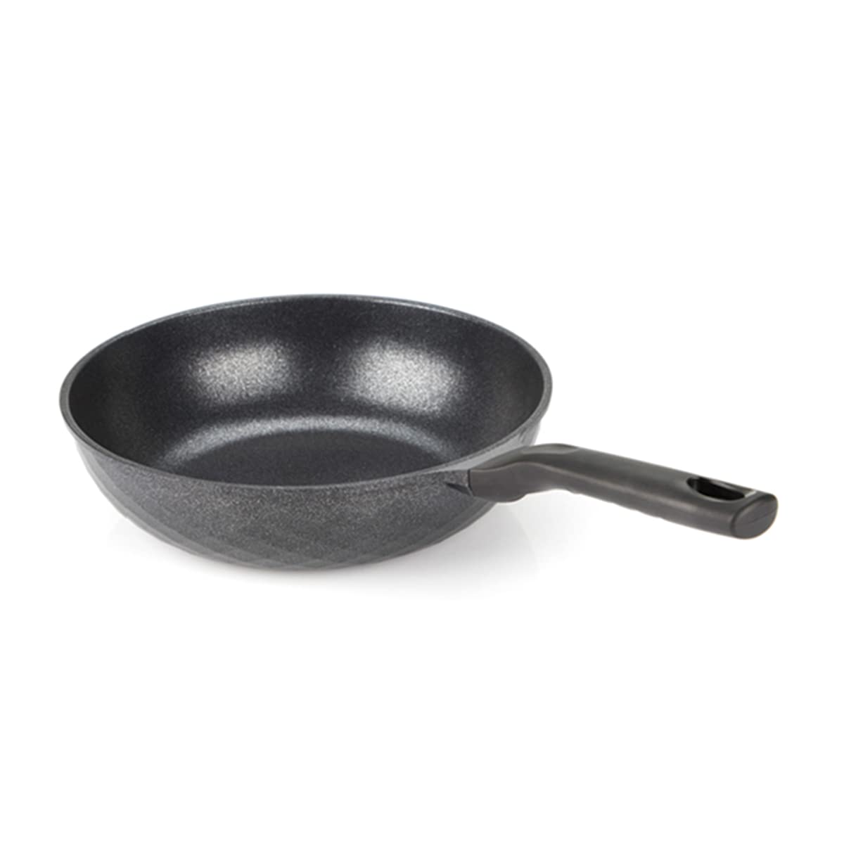 **COTE SILVER 12 Inch Nonstick Flat Bottom Wok Pan - Stainless Steel Induction Compatible Fry Pan for Electric & Gas Stoves, PFOA Free - Perfect for Stir-Frying, Sautéing & Deep Frying**