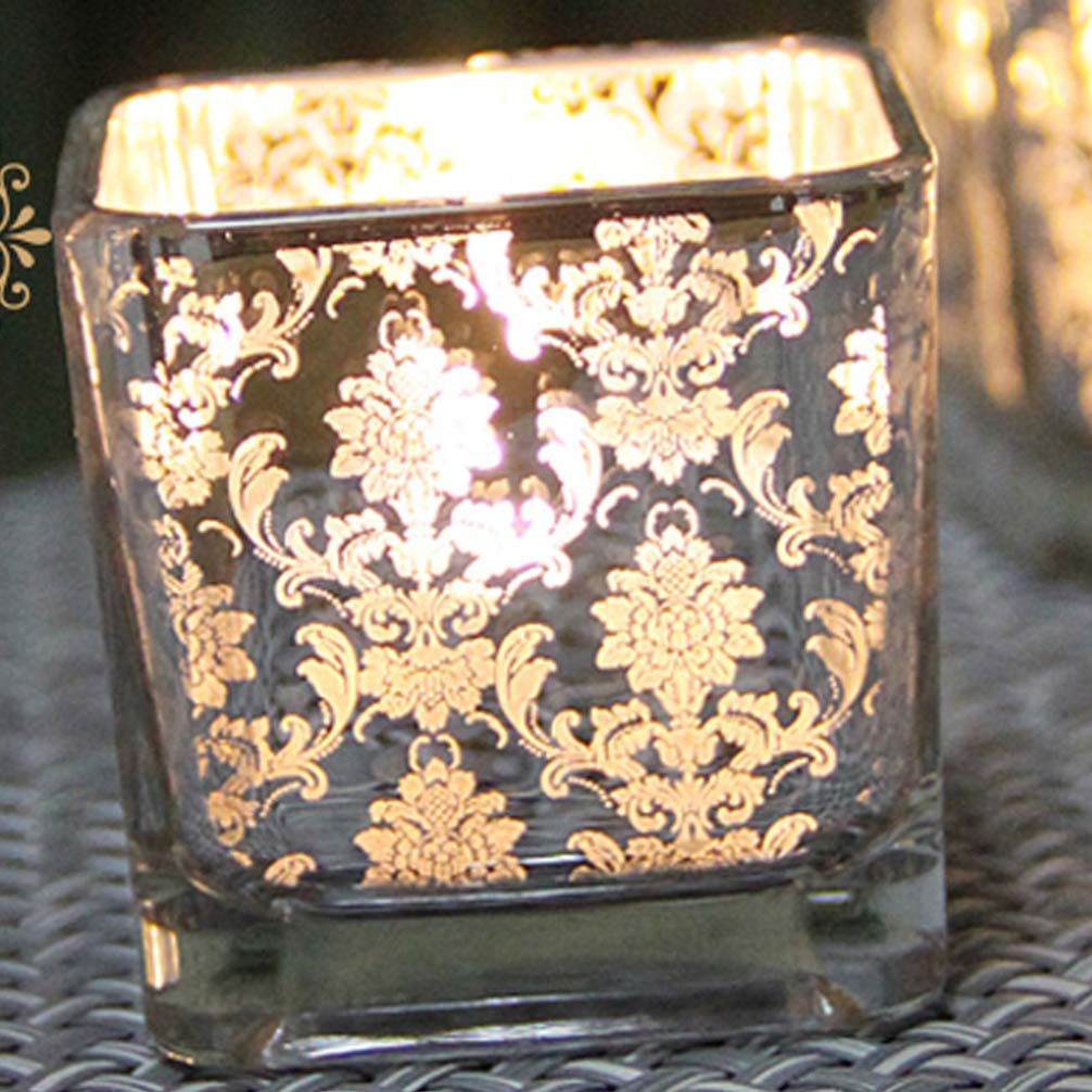Uonlytech Glass Candle Holders - Elegant Candlesticks & Candle Light Holders for Home Decor, Wedding Centerpieces, and Romantic Dinner Settings