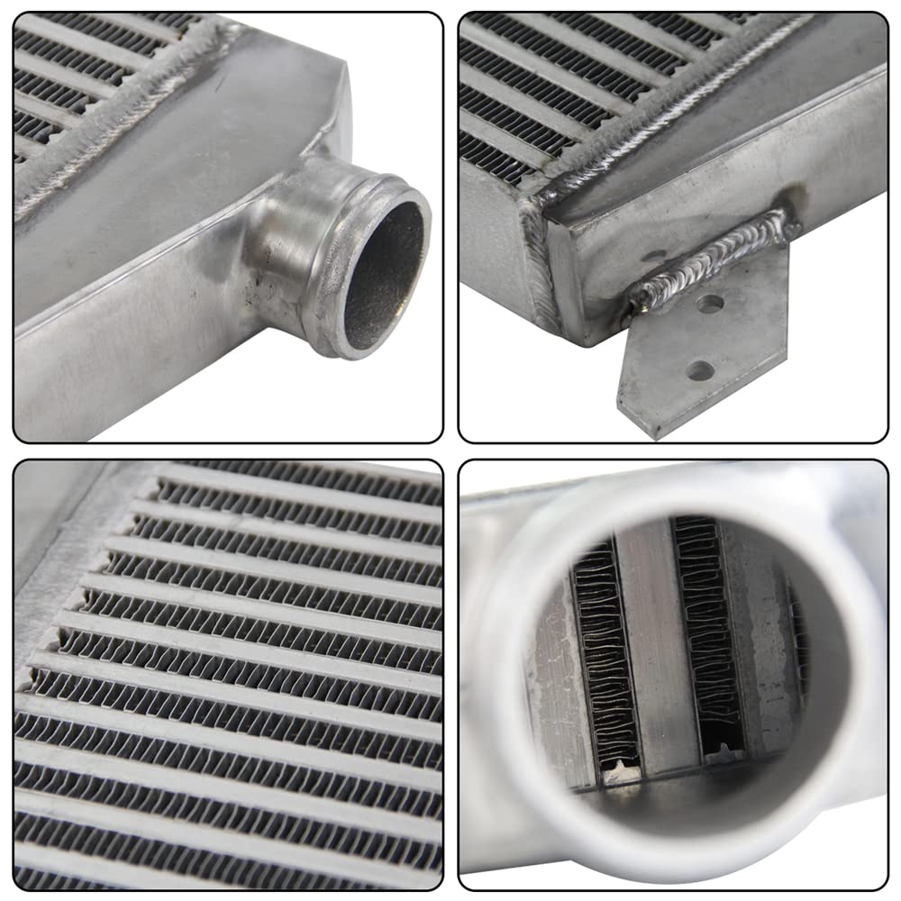 Upgrade Front Mount Intercooler Kit for Audi A4 1.8T Turbo B6 Quattro 2002-2006 - High Performance Aluminum Intercooler with Pipes & Clamps - Perfect for Street Racing & Turbocharged Engine Upgrades