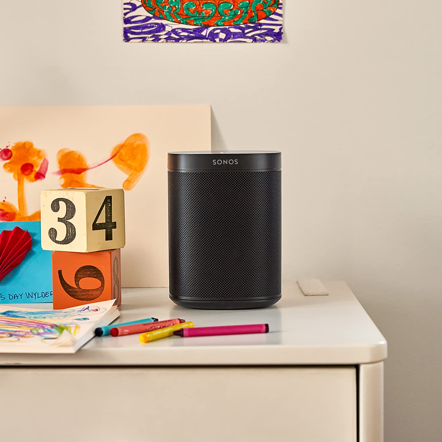Sonos One SL Smart Speaker - Wireless Streaming, No Microphone, Premium Sound - Black - Perfect for Home Theater, Music Listening & Multi-Room Audio
