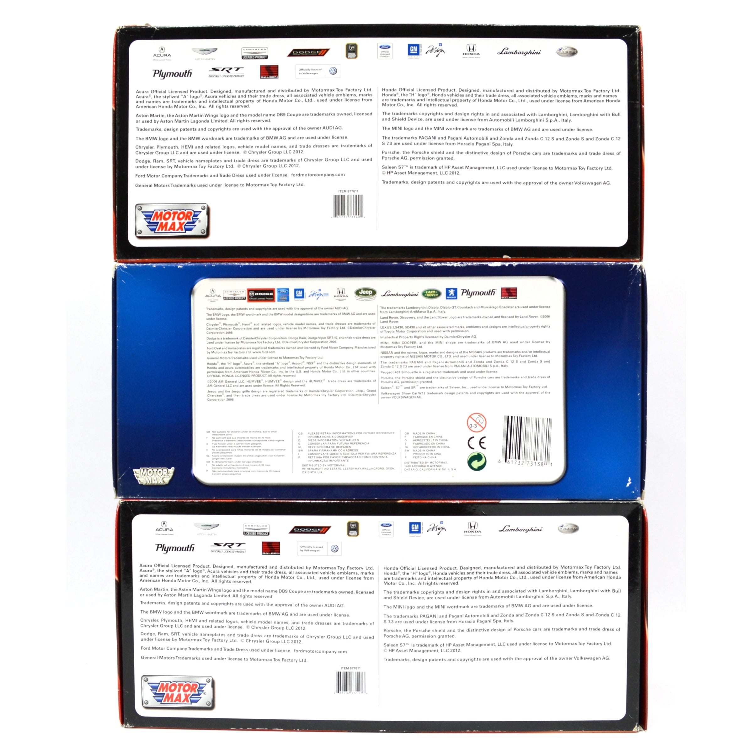 3-Pack MOTOR MAX 1:18 Scale Diecast Car Models - ACURA NSX, Me Four Twelve & SALEEN S7 - Collectible Toy Cars for Display, Gifts & Racing Enthusiasts