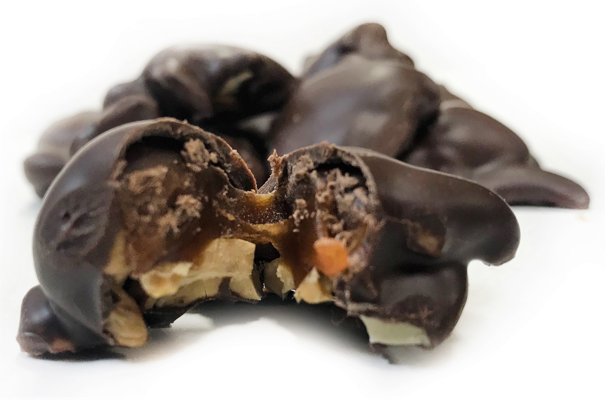 Premium Gourmet Cashew Caramel Clusters with Dark Chocolate - 1 lb Bag | Handcrafted Snacks for Gifts, Parties & Healthy Desserts | It's Delish Brand
