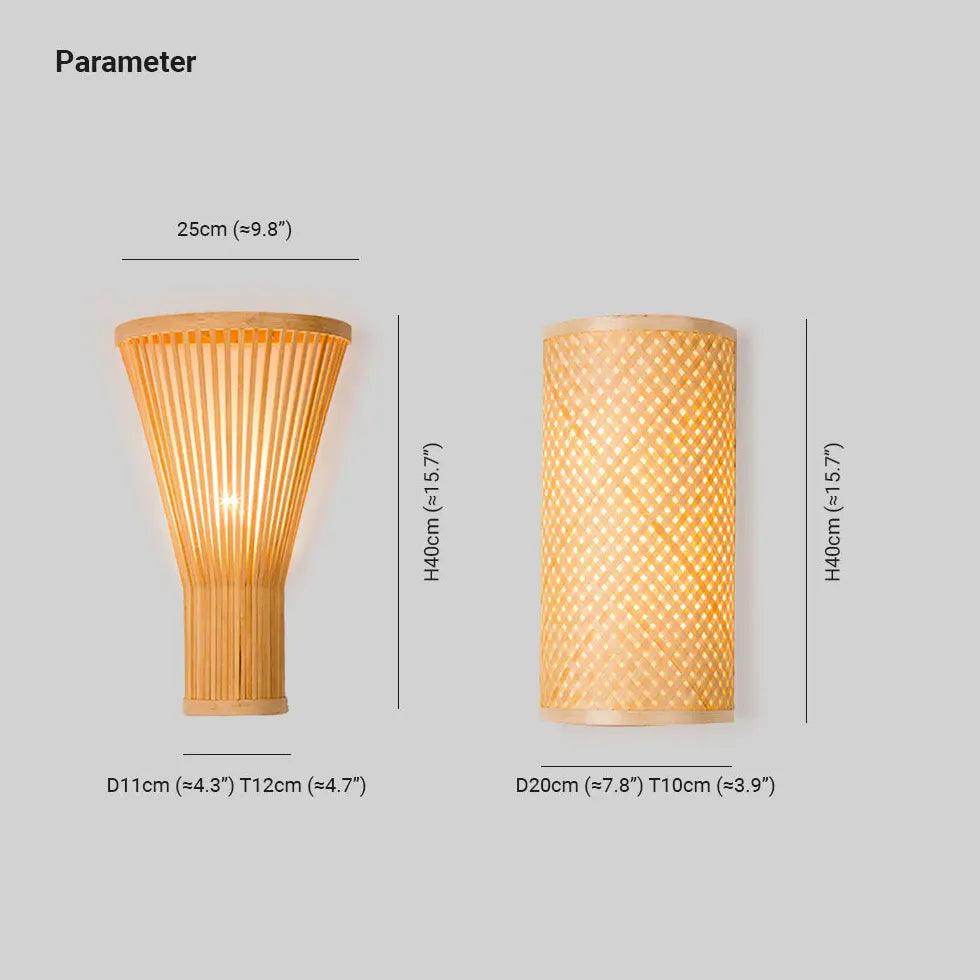 Elegant Vertical Slender Rattan Wall Lamp - Boho Chic Home Decor Lighting for Living Room, Bedroom & Dining Area - Perfect for Creating Cozy Ambiance