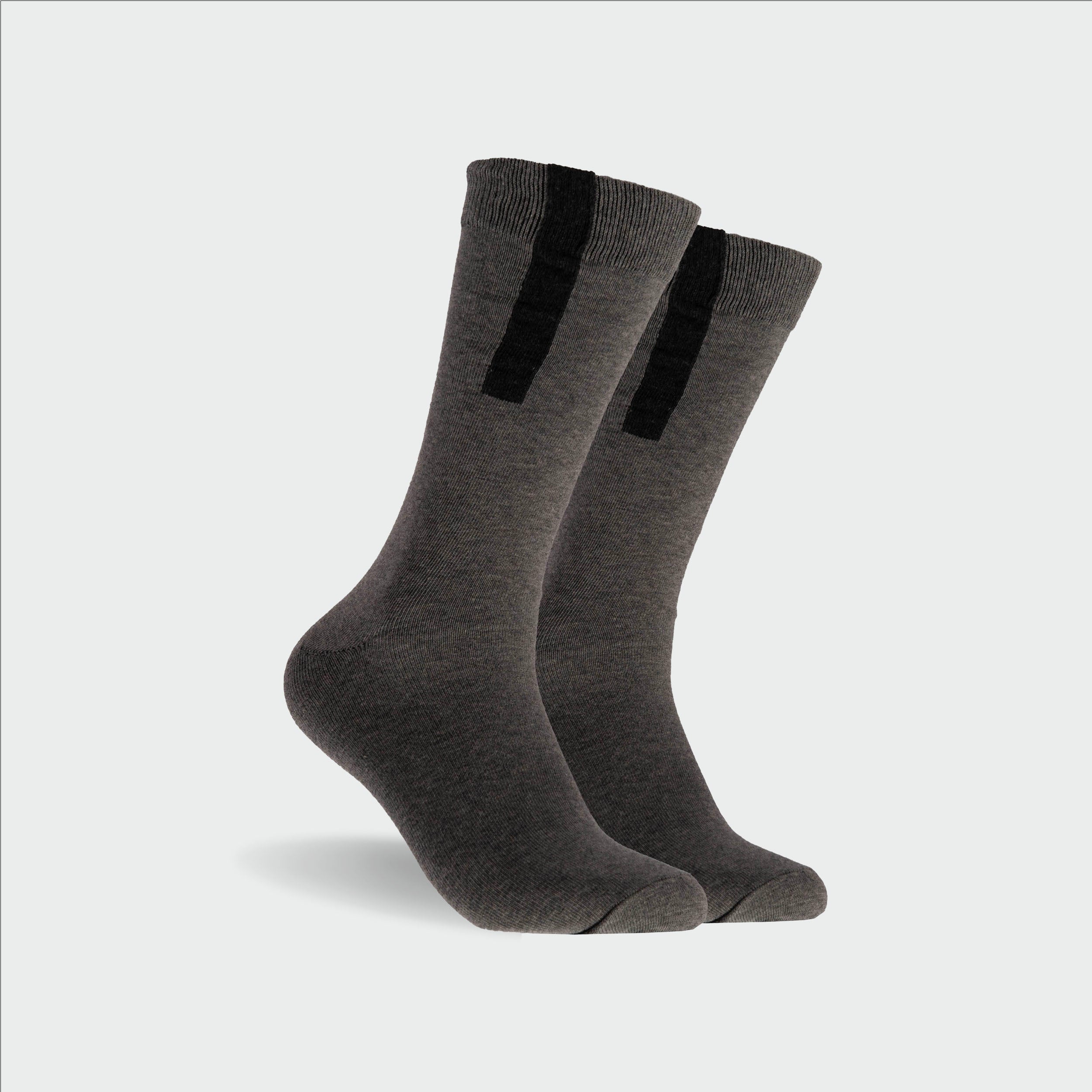 Men's Plain Cotton Crew Socks 5-Pack Black - Soft Breathable Everyday Socks for Work, Gym & Casual Wear