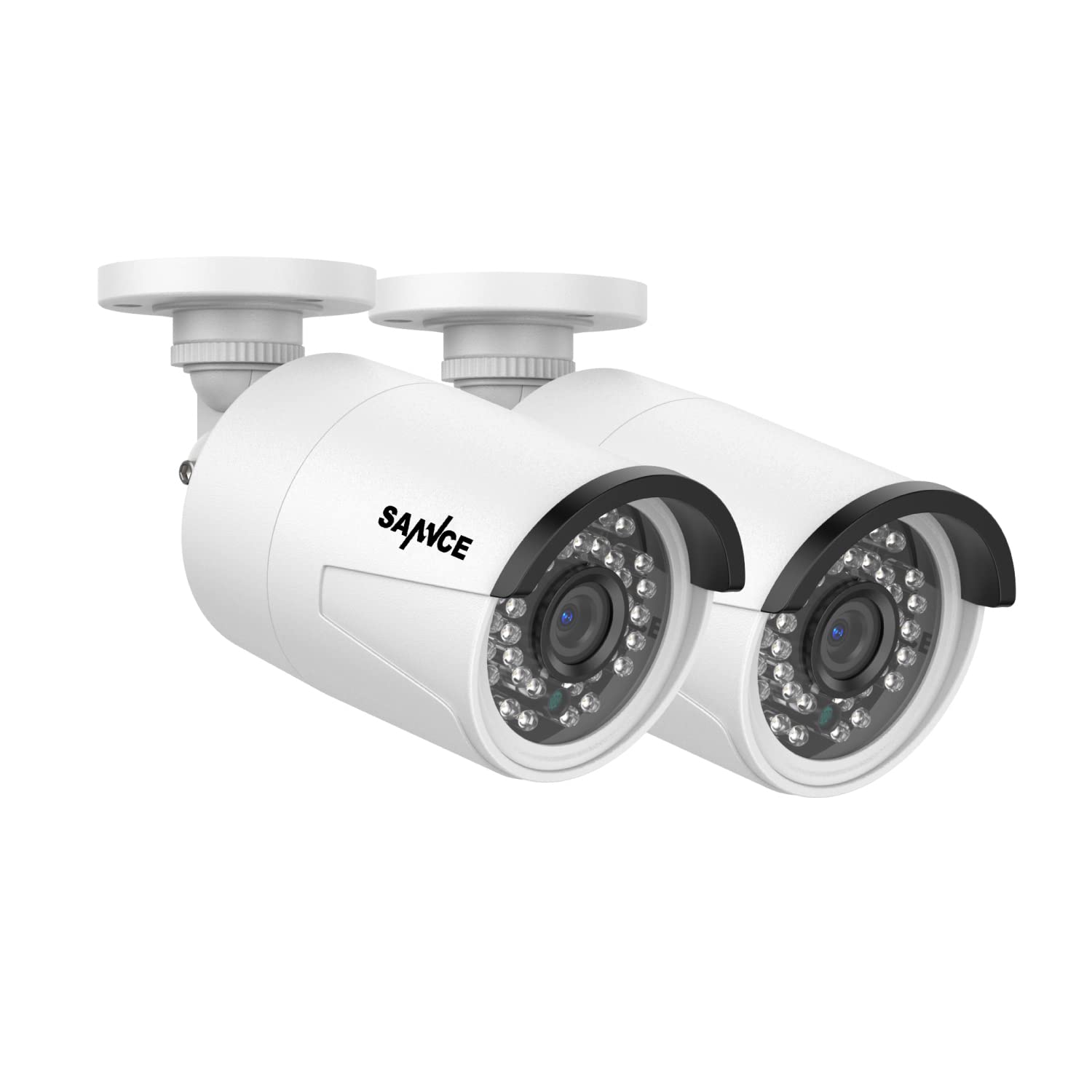 3MP SANNCE POE CCTV Security Camera - 2 Pack Outdoor Weatherproof IP66, 3.6mm Lens with 36 IR-LEDs for 24/7 Night Vision | Ideal for Home Surveillance, Business Security & Property Monitoring