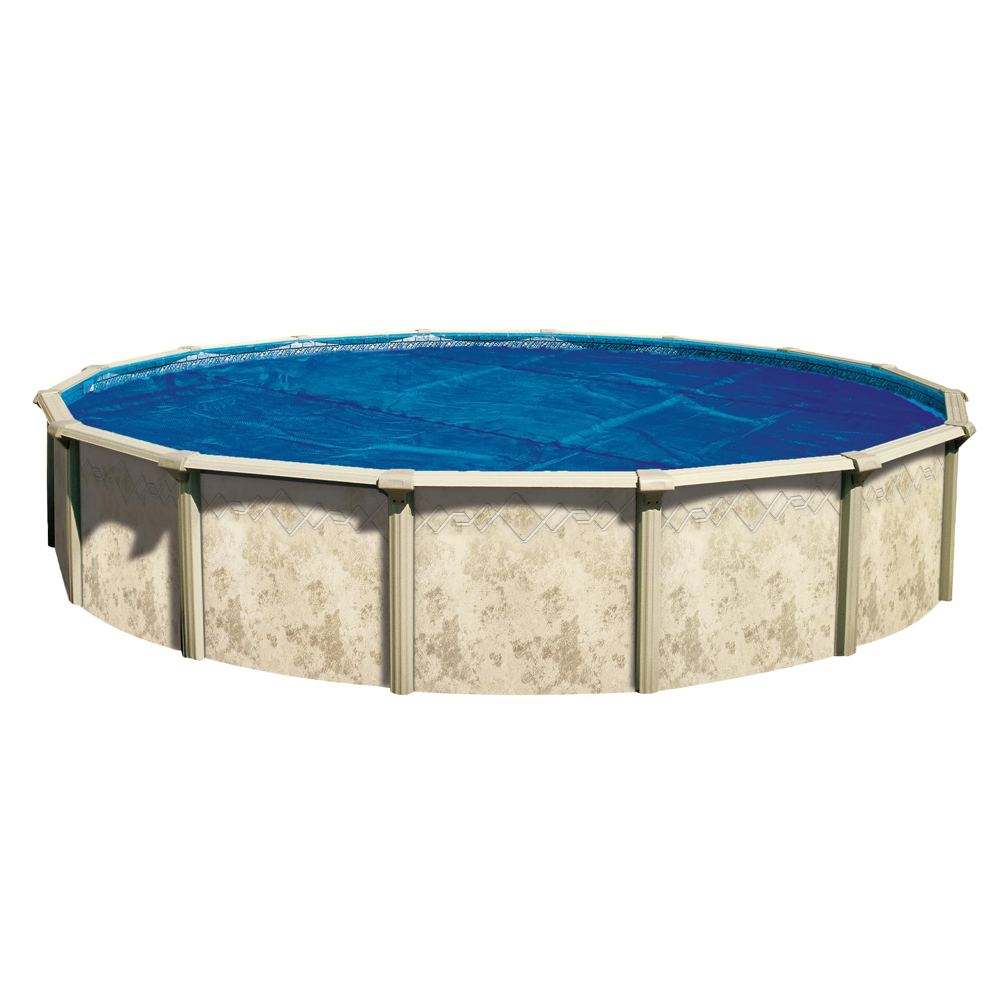 In The Swim 18' Premium Plus Blue/Black Round Solar Pool Cover - 12 Mil Thick for Above Ground & Inground Pools | Solar Heating, Energy Saving, Extends Swimming Season | Perfect for Backyard, Family Gatherings & Summer Fun
