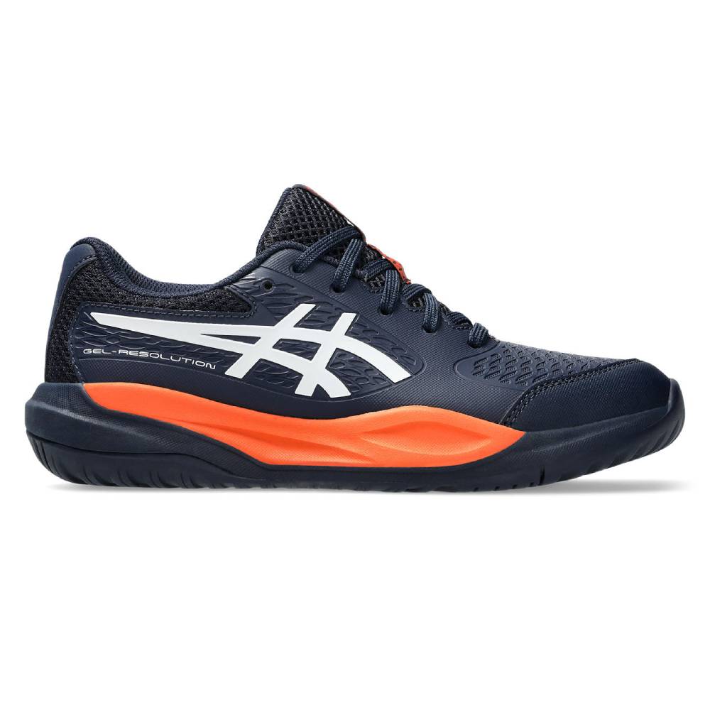 ASICS Gel Resolution X GS Junior Tennis Shoes for Kids - Midnight/White - Lightweight & Durable for Court Performance - Perfect for Junior Tennis Matches & Training
