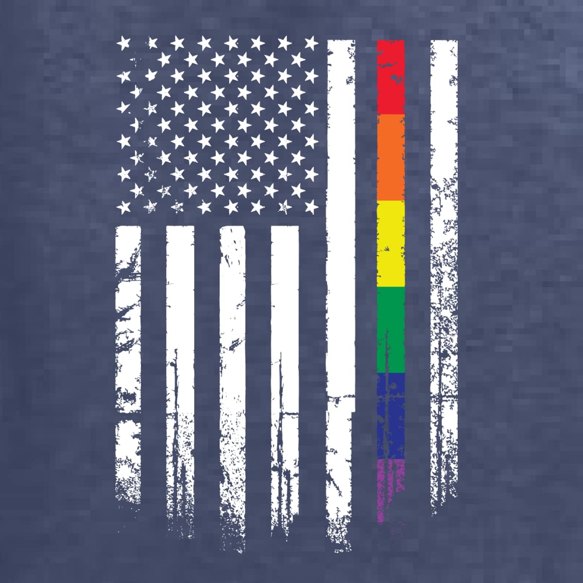 USA Gay Pride Rainbow American Flag LGBT Graphic T-Shirt for Men - Show Your Support at Pride Parades, Festivals & LGBTQ+ Events