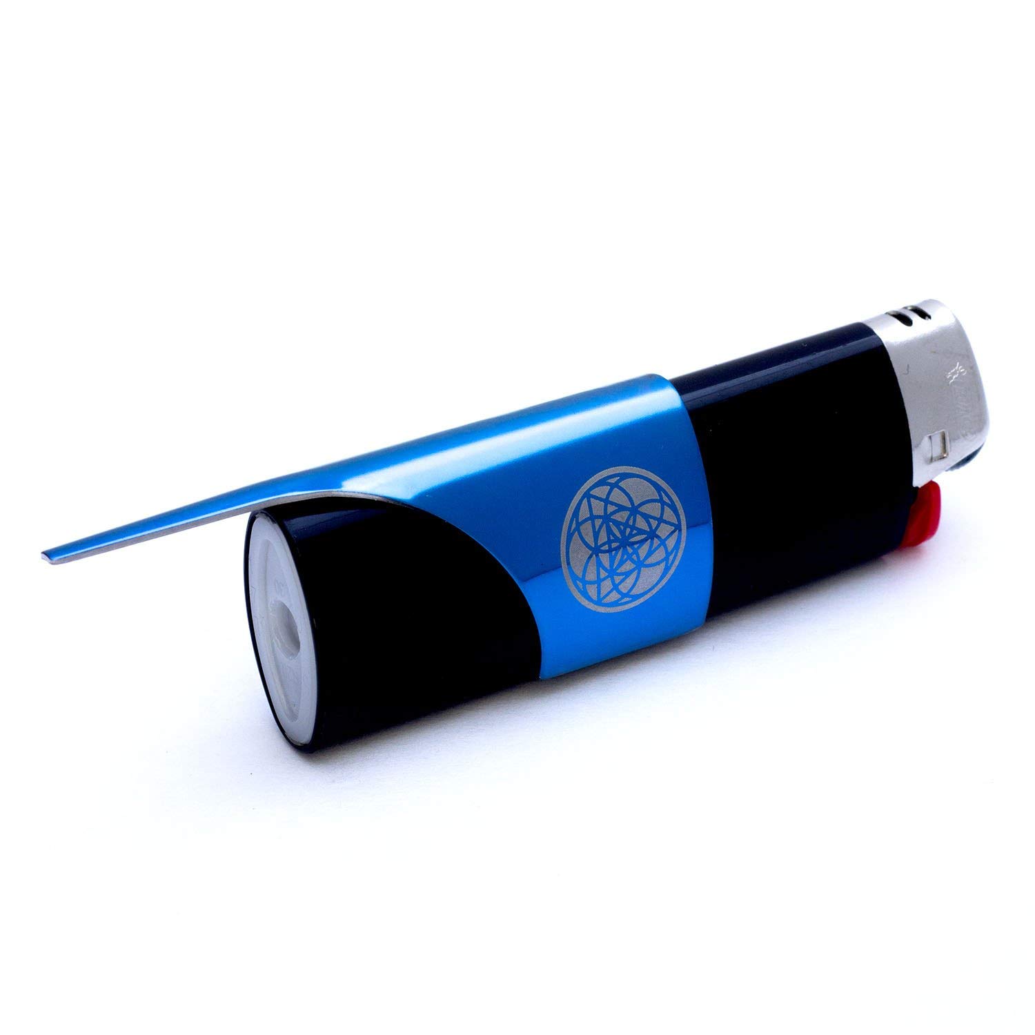 **Kasher’s Sacred Geometry Multi-Use Lighter Tool with Lighter - Box Cutter, Package Opener, Cleaning Tool, Self-Defense & Outdoor Gear for Camping, Fishing, Hiking (Blue)**    *Perfect for Outdoor Adventures, Survival Kits & Everyday Utility*