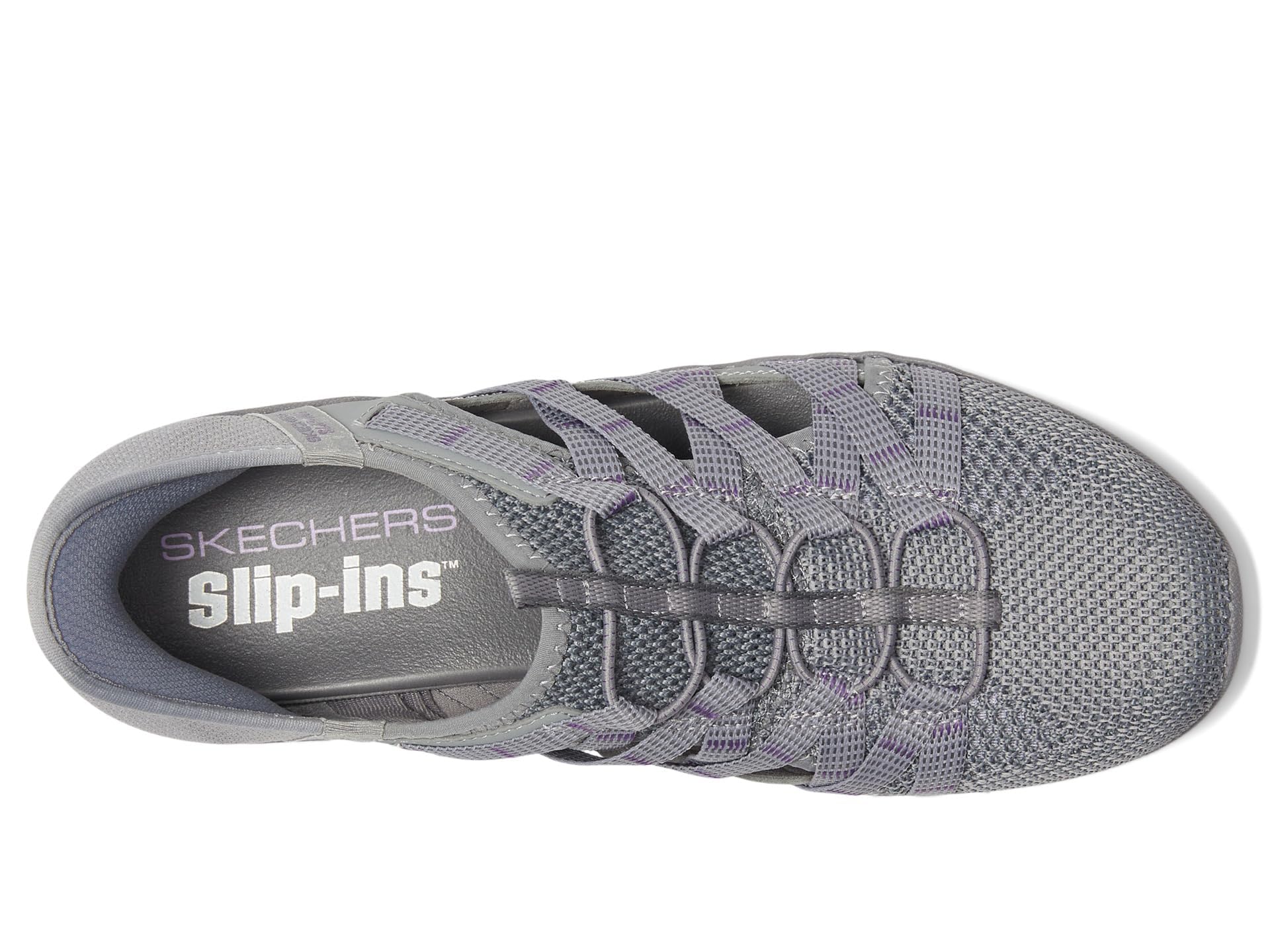 Skechers Women's Slip-Ins Reggae Fest 2.0 Sneakers - Comfortable Walking Shoes with Memory Foam in Gray | Perfect for Casual Wear, Travel & Everyday Comfort