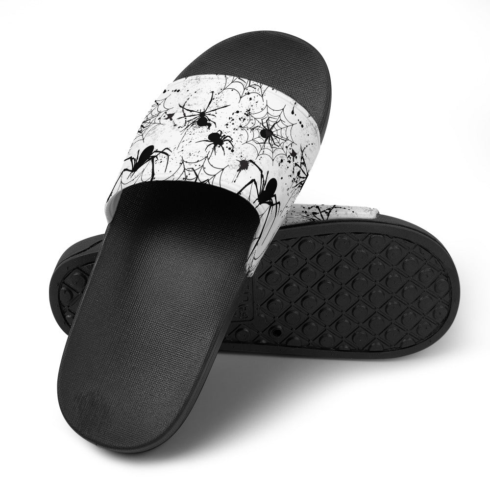 Long Legged Spider & Web PVC Sandals - Comfortable Halloween Themed Beach Sandals for Women | Perfect for Costume Parties, Cosplay & Summer Outfits