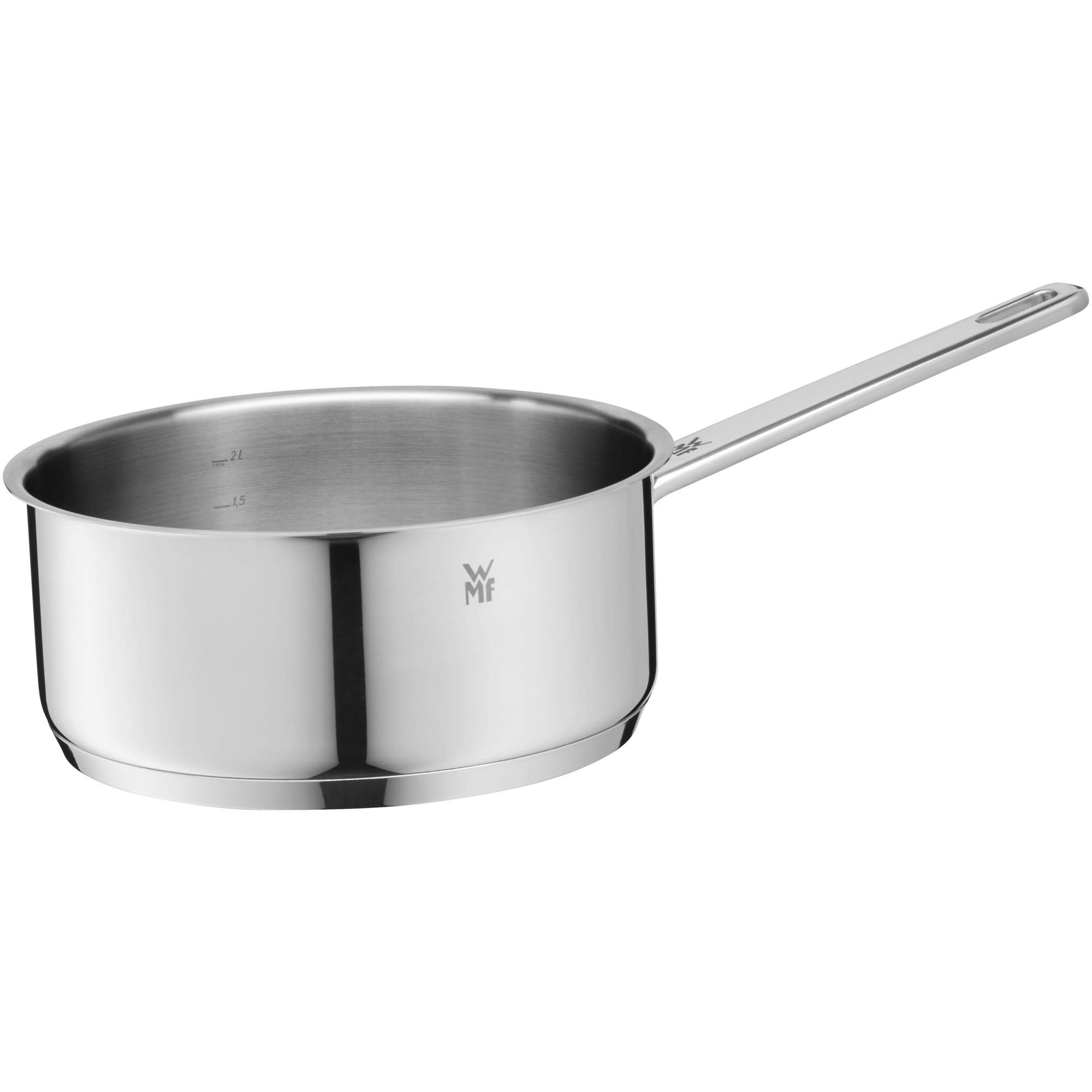 WMF Compact Cuisine 20cm Stainless Steel Saucepan - 2.5L Induction-Compatible Small Cooking Pot for Milk, Sauces & More | Polished Cromargan Uncoated Interior | Perfect for Home Kitchen, Dorm Cooking & Small Meals