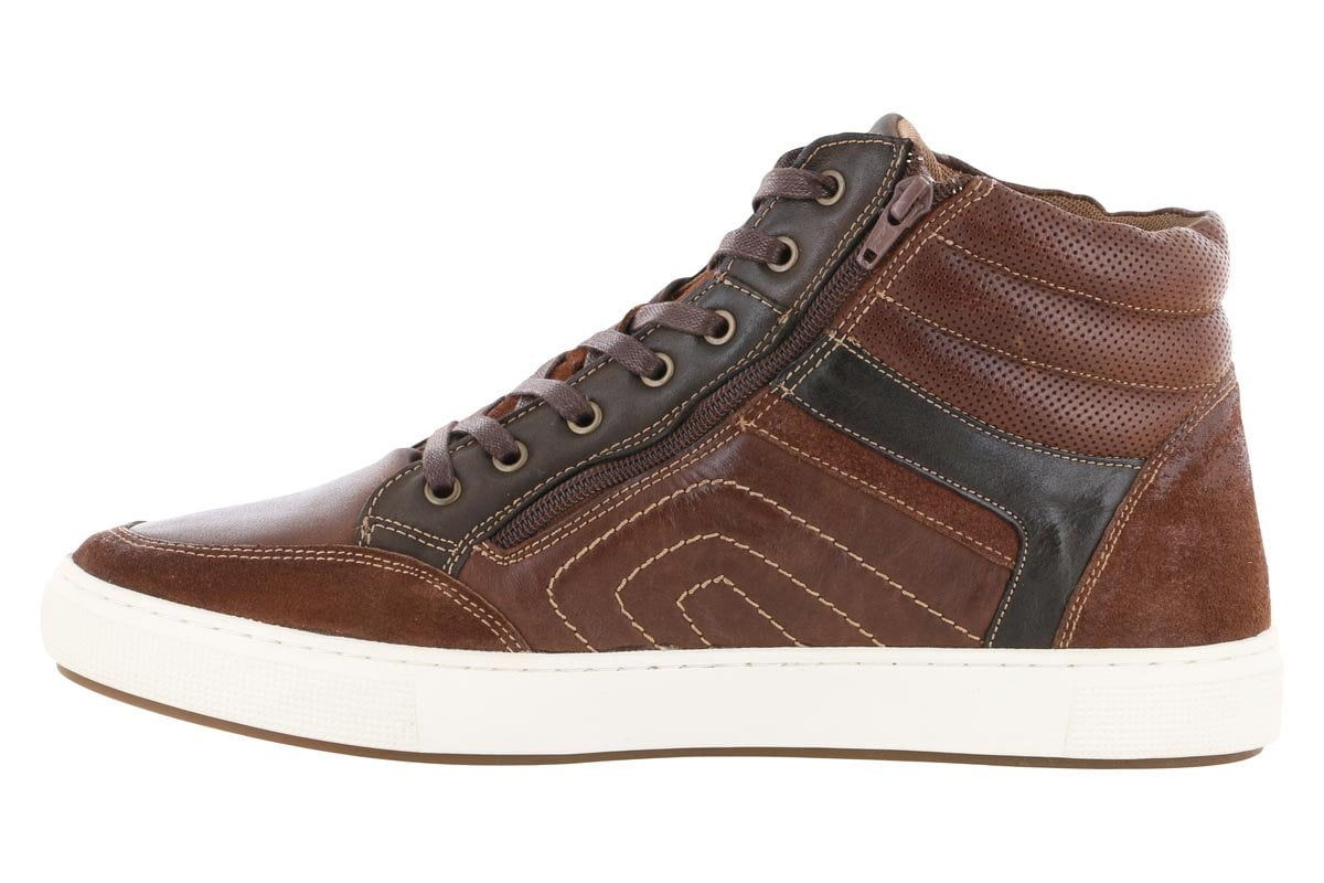 Propet Kenton High Top Casual Sneaker - Brown Leather Walking Shoes for Men | Comfortable & Stylish for Daily Wear, Work & Outdoor Activities