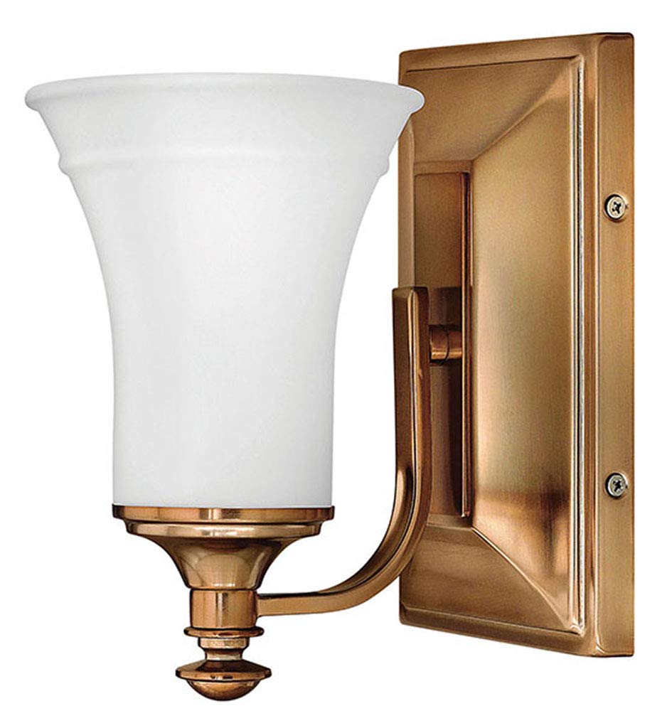 Hinkley Alice Collection Traditional One Light Bathroom Vanity Fixture in Brushed Bronze - Perfect for Modern and Classic Bathroom Decor