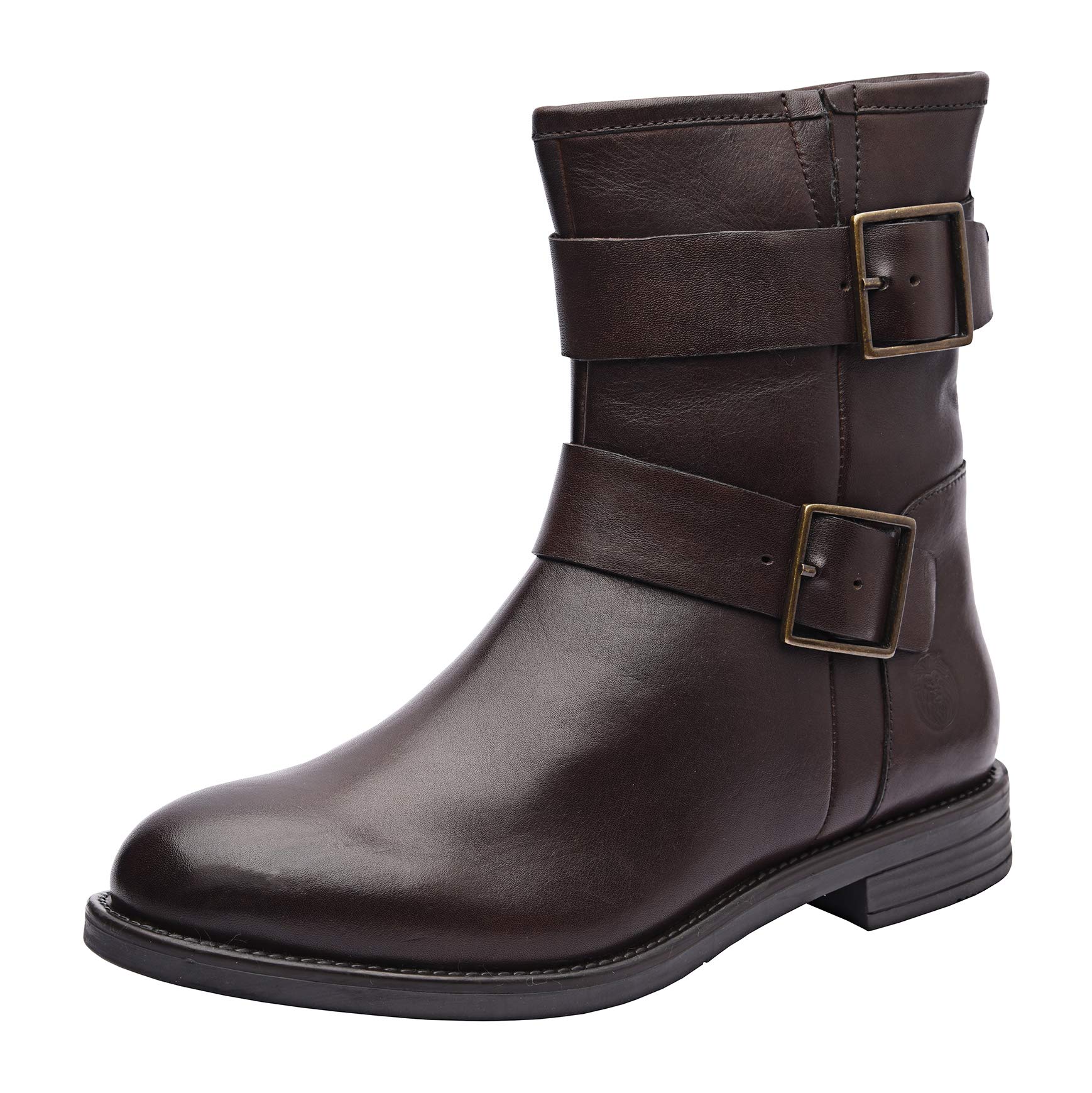 ALLONSI Women's Genuine Leather Chelsea Boots - Ankle Booties with Block Heel & Zip Closure | Handmade TPR Sole for Everyday Comfort | Perfect for Office, Casual Outfits & Fall/Winter Fashion
