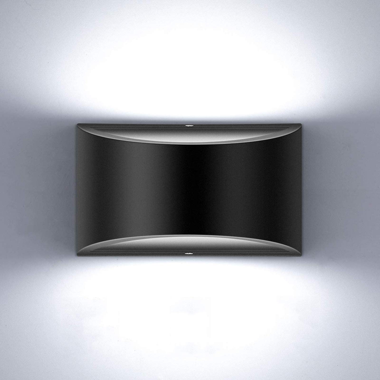 Lightess Modern Wall Sconces - Dimmable LED Up Down Wall Lamp 12W for Bedroom, Living Room & Staircase Lighting | Cool White | Indoor Wall Light for Modern Home Decor
