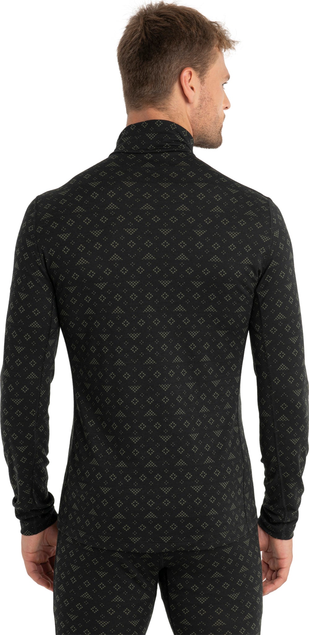 200 Oasis First Snow Merino Wool Long Sleeve Half Zip Thermal Base Layer Top for Men - Warm Winter Outdoor Hiking & Skiing Clothing